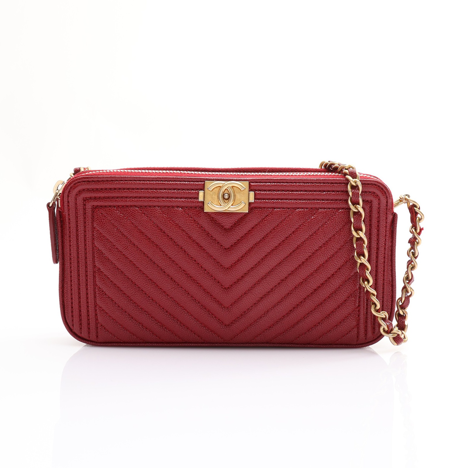 シャネル BOY Vstitch WOC A84069