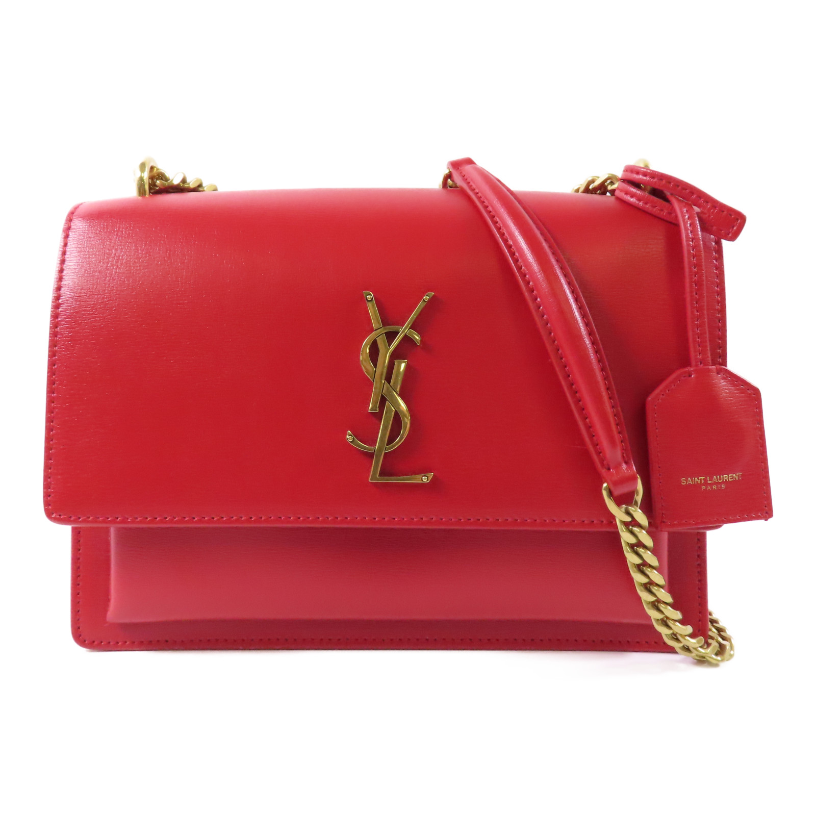 SAINT LAURENT YSL GHW Chain Shoulder Bag 442906 Calfskin