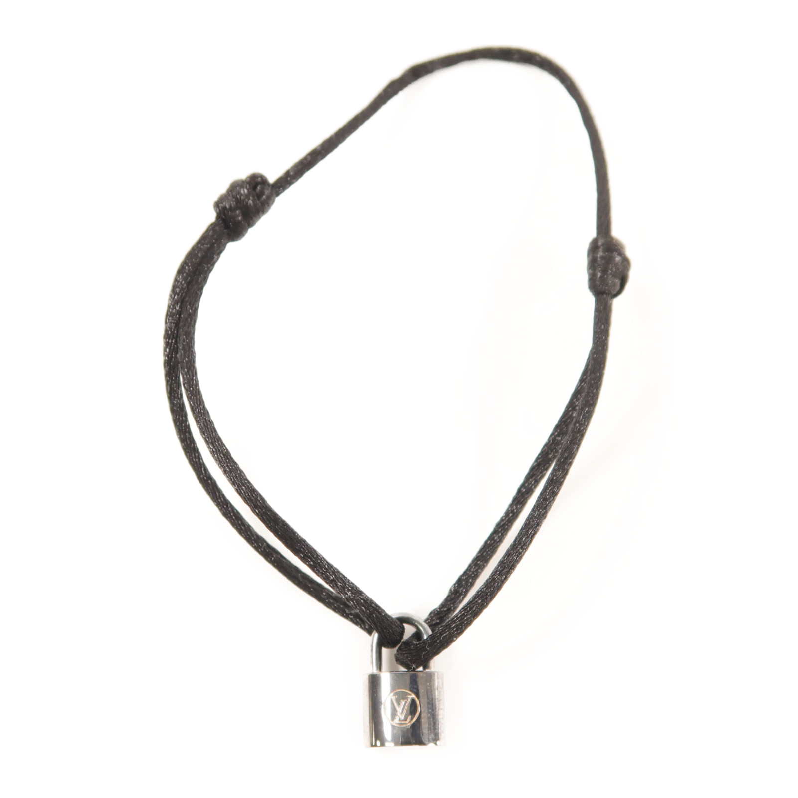 LOUIS VUITTON LV Lockit Bracelet 925 Sterling Silver Black