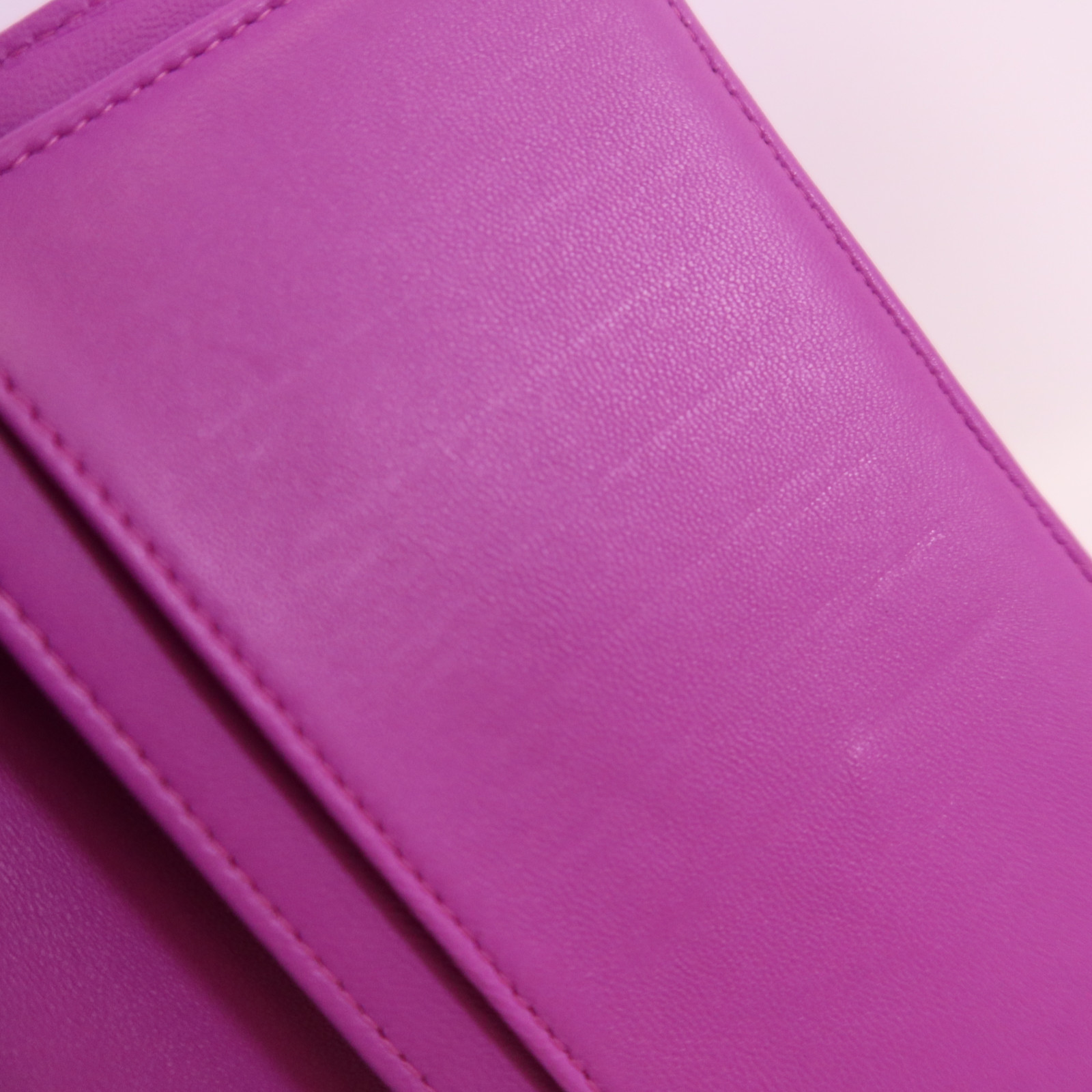 CHANEL CC Boy Long Wallet Lambskin Leather Purple | eBay