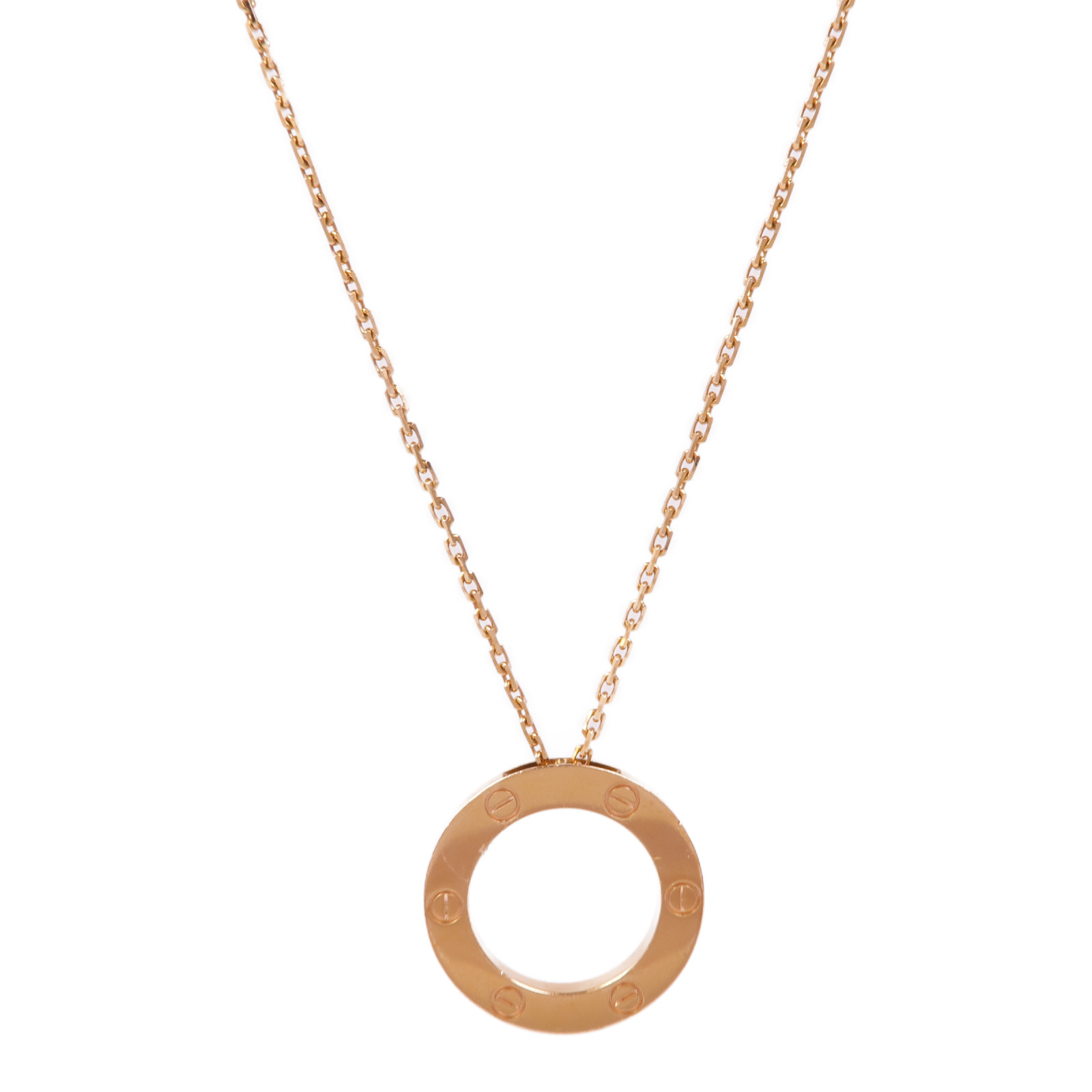 Cartier 18 Kローズゴールドドリルネックレス CARTIER Love Necklace 18K Rose Gold | eBay