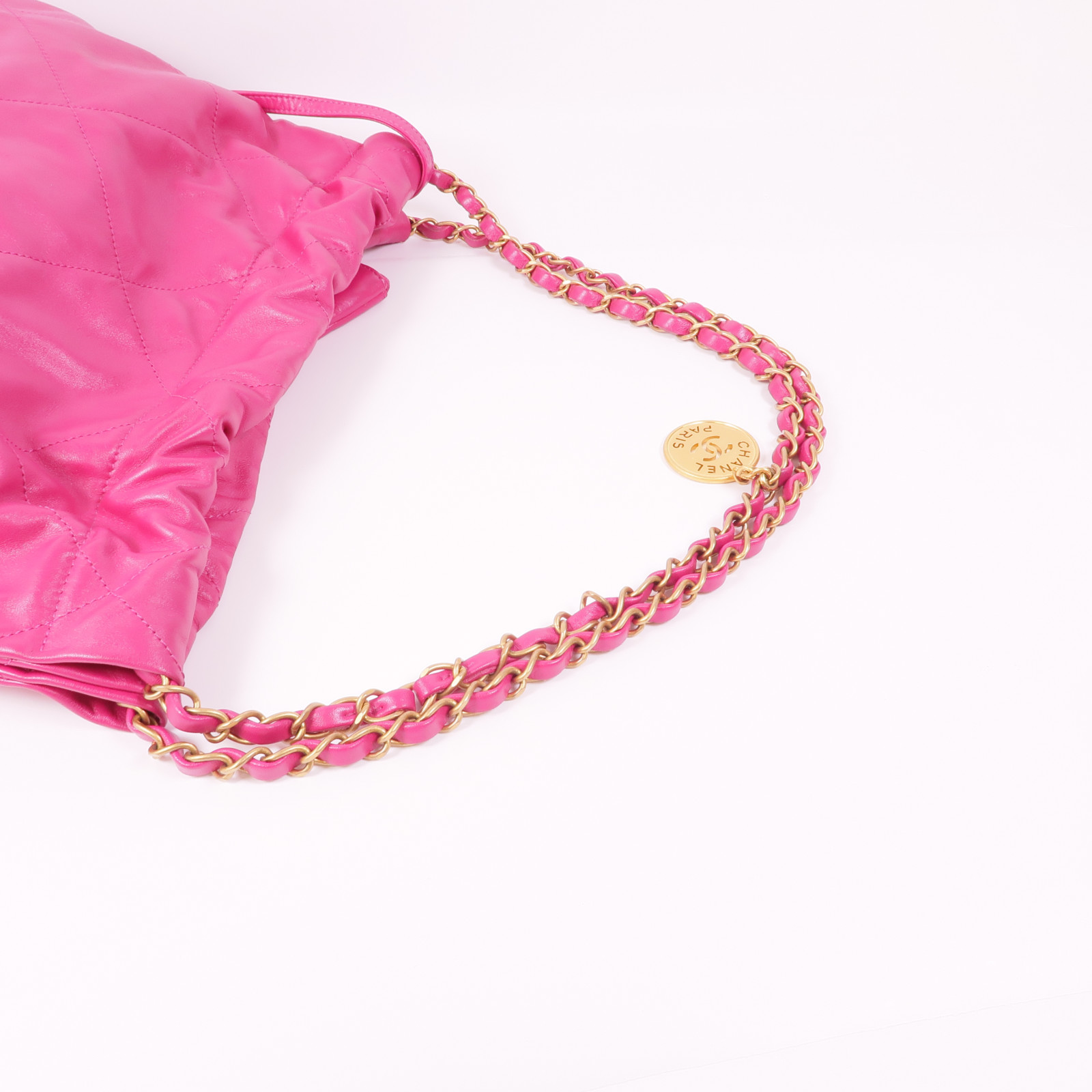 CHANEL CC GHW Chanel 22 Small Chain Shoulder Bag AS3260 Calfskin