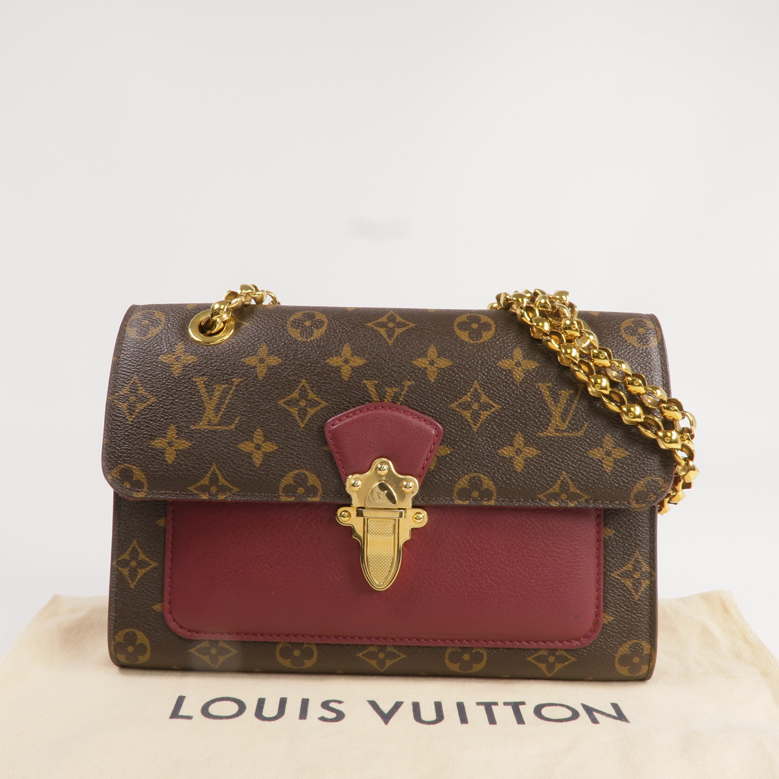 LOUIS VUITTON LV GHW Victoire Chain Shoulder Bag AH0197 Monogram