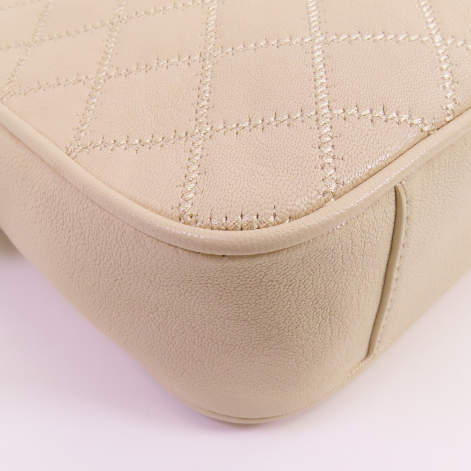 TORY BURCH SHW Chain Shoulder Bag 10005608 Calfskin Leather Beige