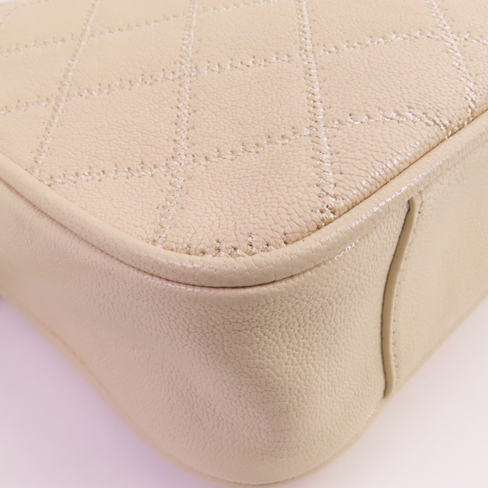 TORY BURCH SHW Chain Shoulder Bag 10005608 Calfskin Leather Beige