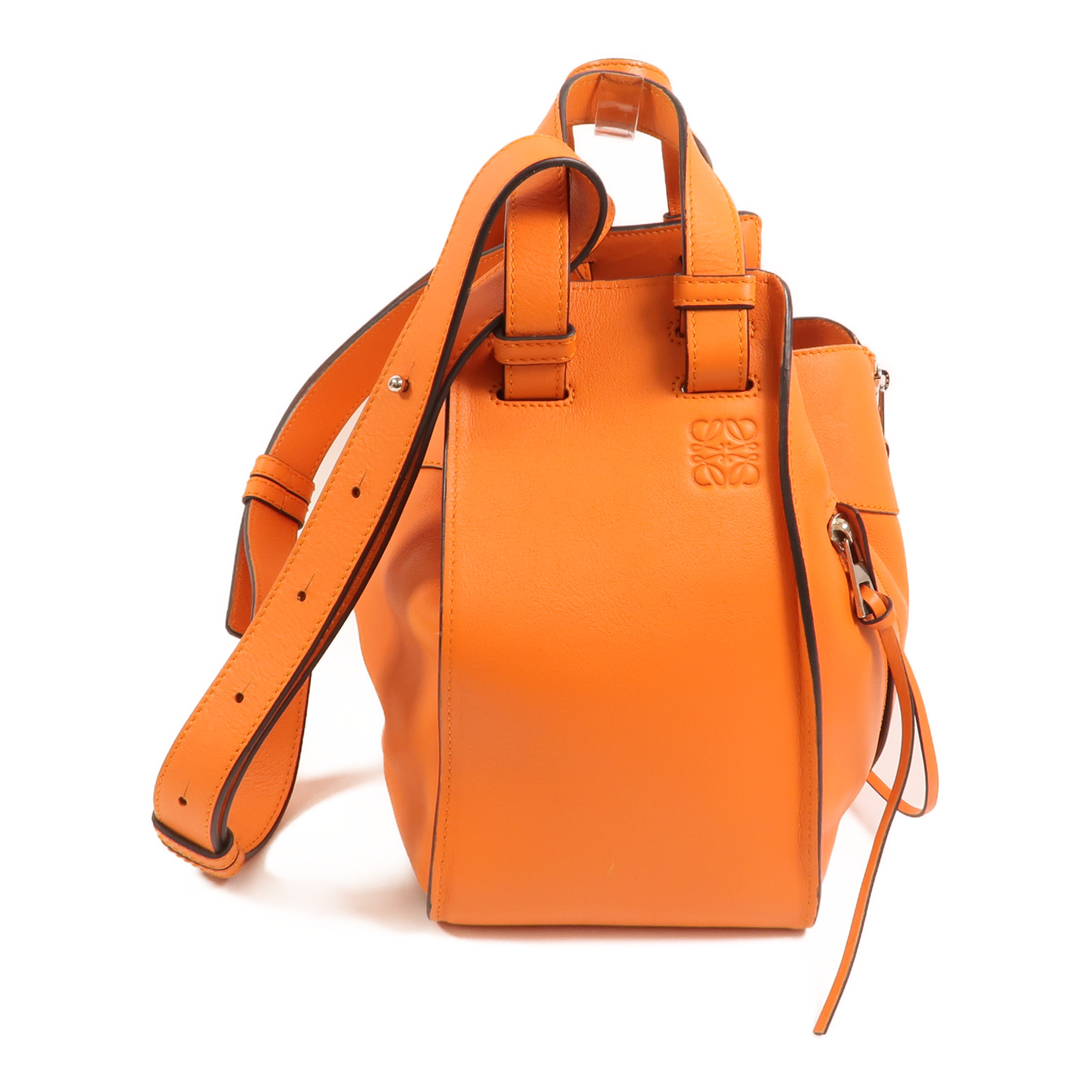 LOEWE SHW Hammock Small 2 way Shoulder Bag Calfskin Leather Orange