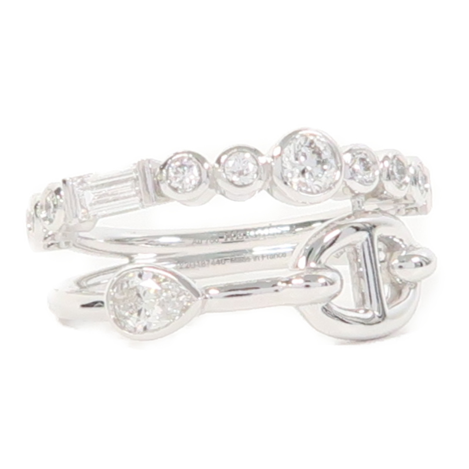 15%OFF* HERMES Chaine d'Ancre Chaos Fancy Ring 18K White 15%OFF* HERMES Chaine d'Ancre Chaos Fancy Ring 18K White