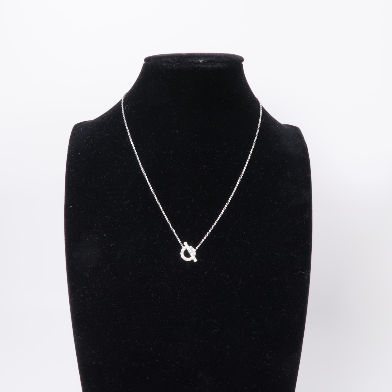 HERMES Finesse Pendant Necklace Diamond 18K White Gold | eBay