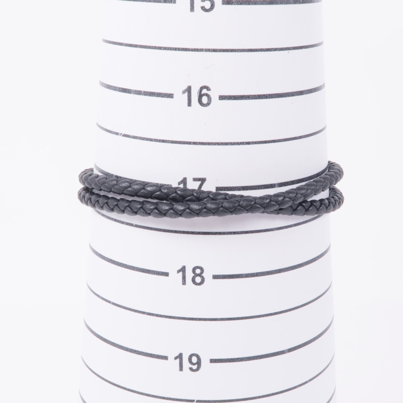 HERMES Tournis Tresse Bracelet Veau Swift Leather Noir Black