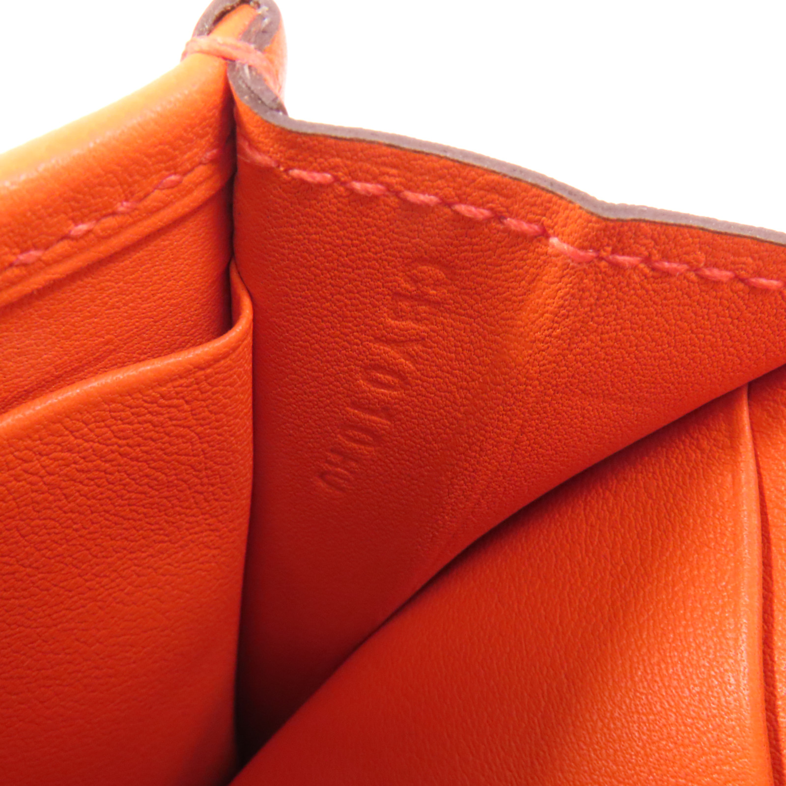HERMES Jige Duo Clutch Bag Swift Leather Orange Poppy | eBay