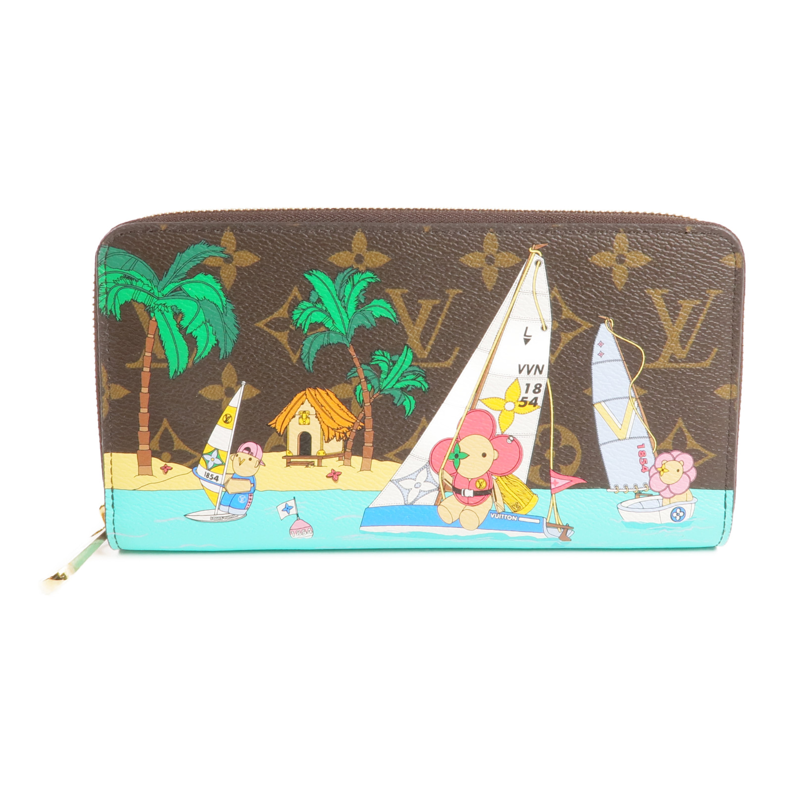 LOUIS VUITTON LV GHW Vivienne Holiday Zippy Wallet M82839 Monogram