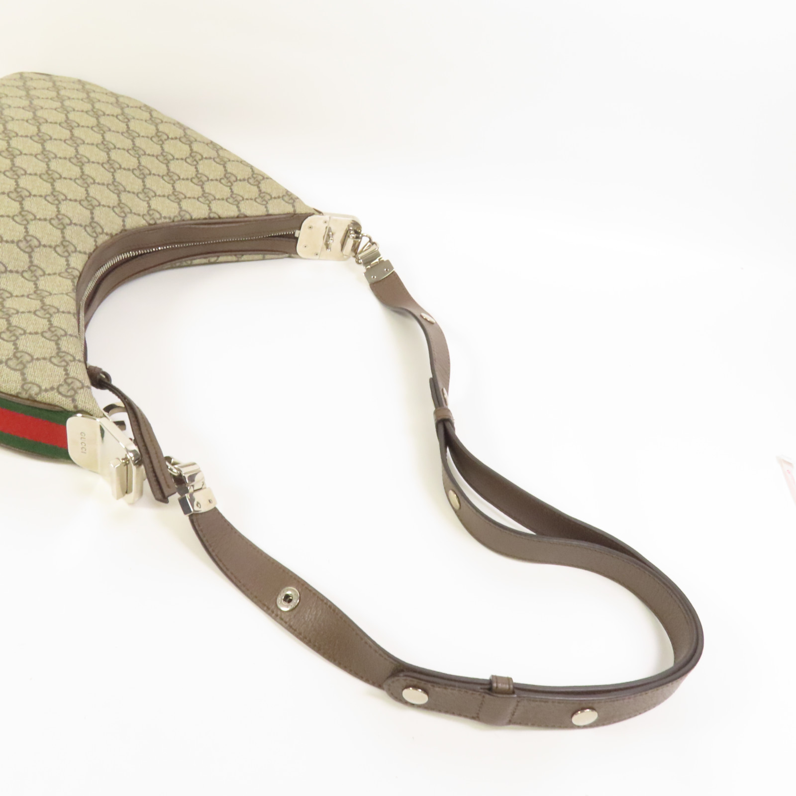 GUCCI GG SHW Attache 2 Way Shoulder Bag 702823 Coated Canvas Beige