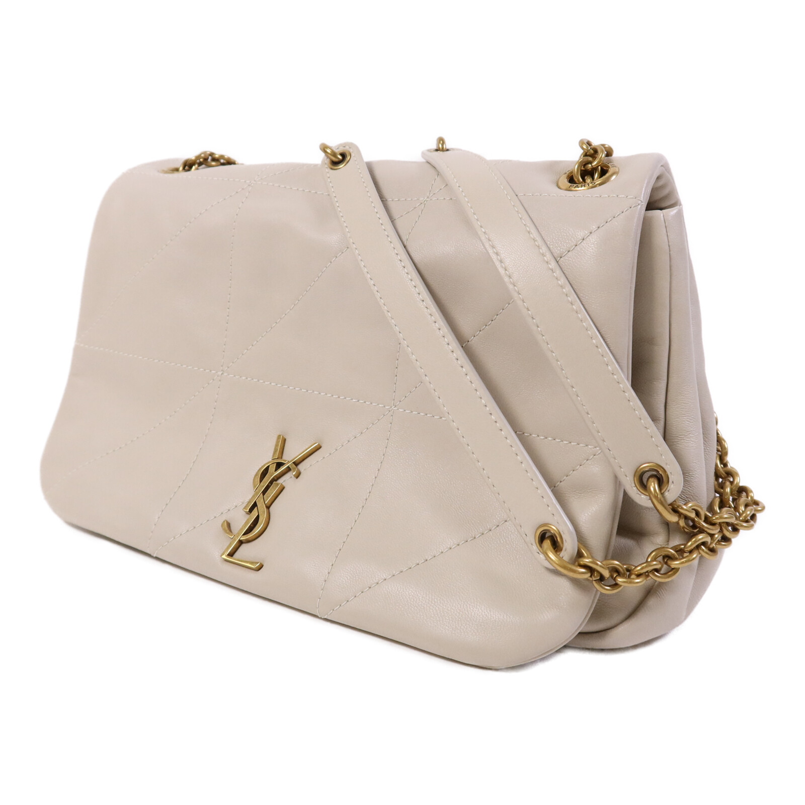 SAINT LAURENT GHW Jamie4.0 Shoulder Bag Lambskin Leather White | eBay