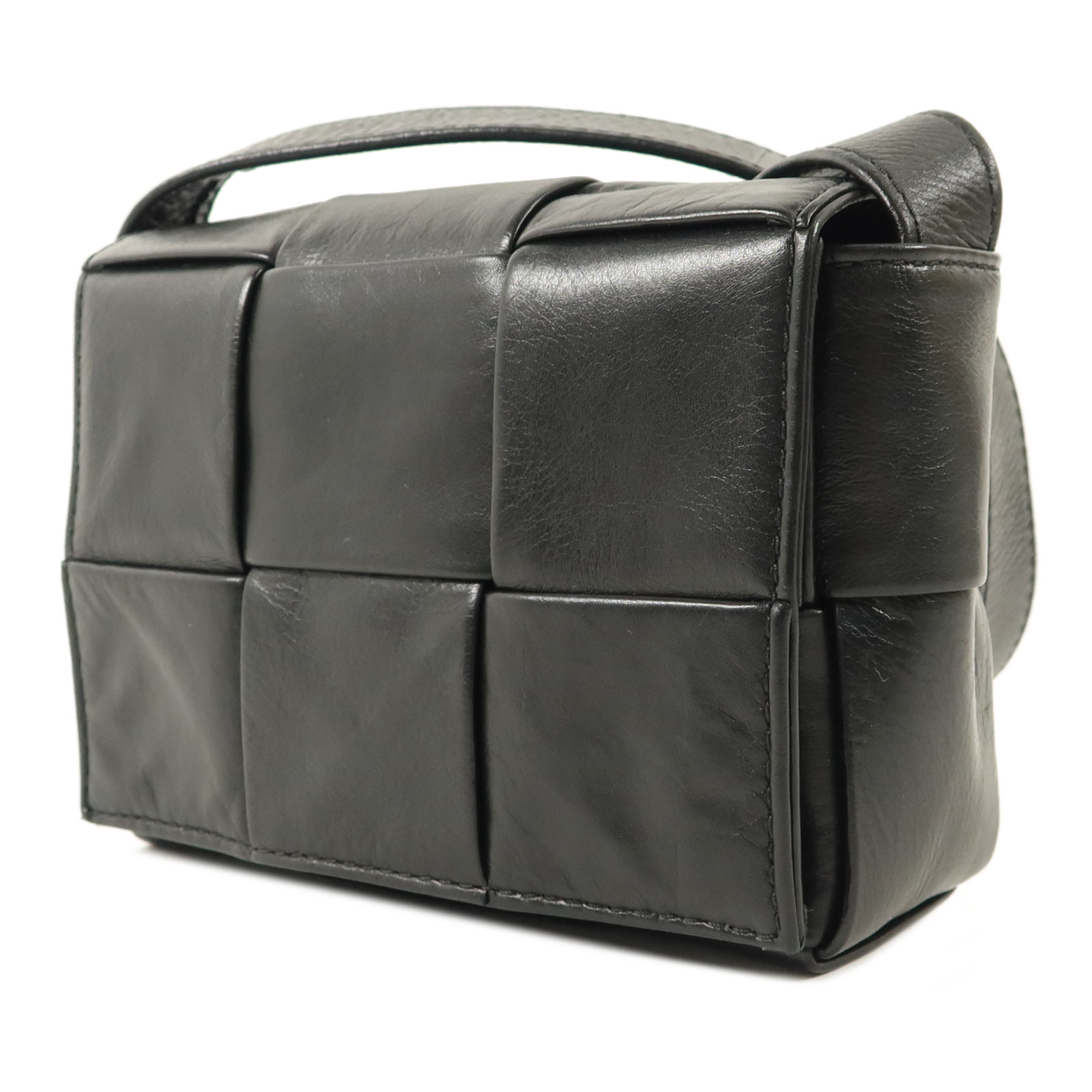 BOTTEGA VENETA BV Mini Cassette Shoulder Bag Calfskin Leather
