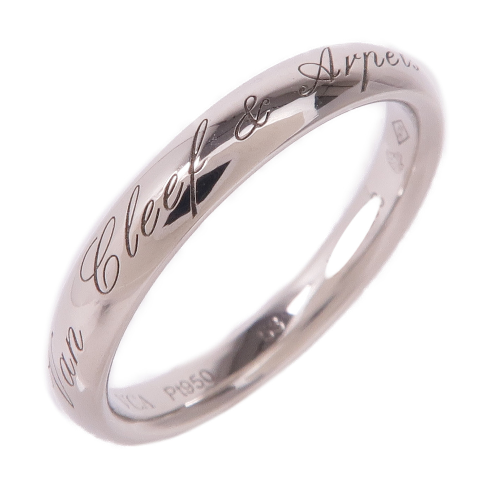 23日まで。Van Cleef & Arpels Pt950 マリッジリング Van Cleef & Arpels Tendrement Signature Wedding Band Ring PT950