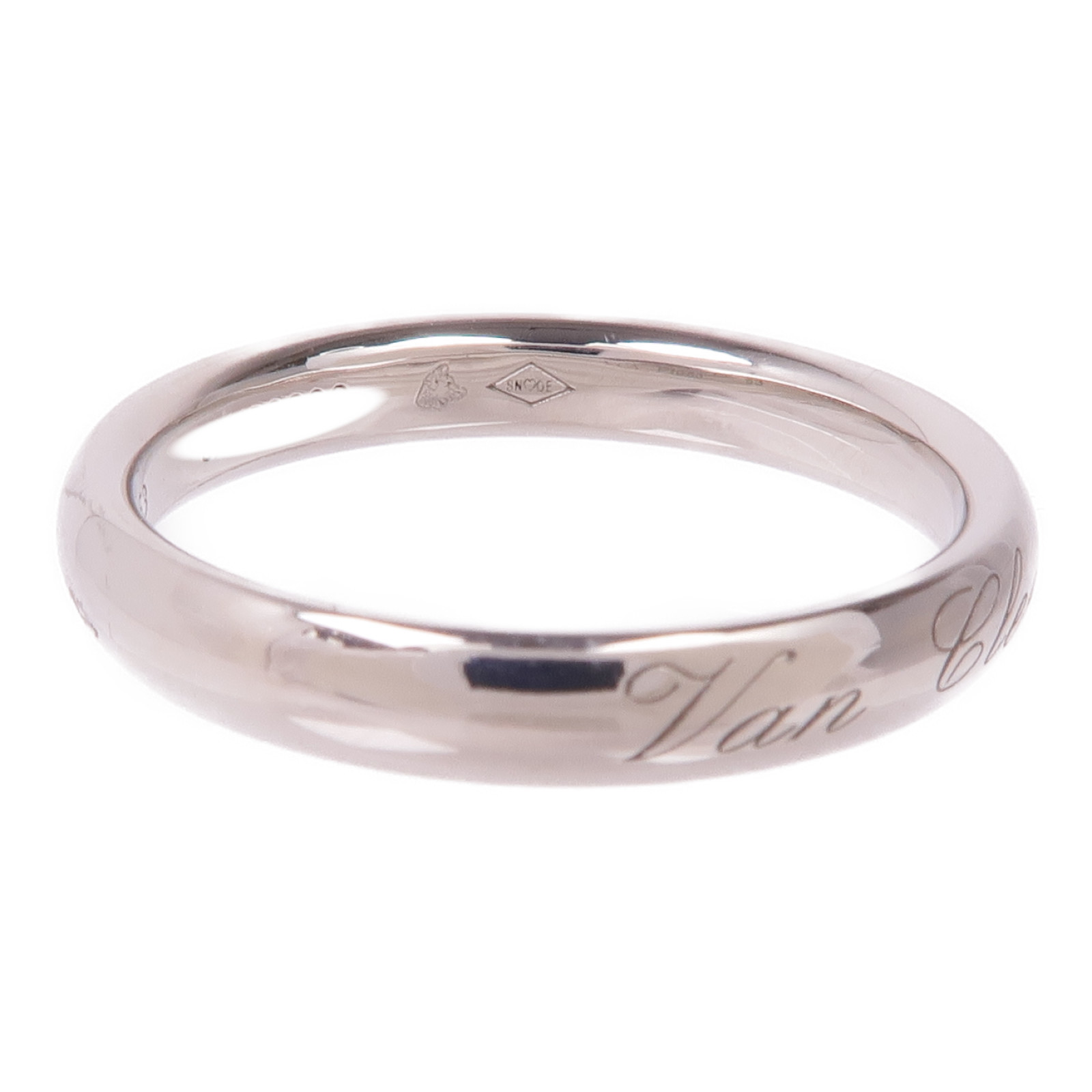 Van Cleef & Arpels Tendrement Signature Wedding Band Ring PT950
