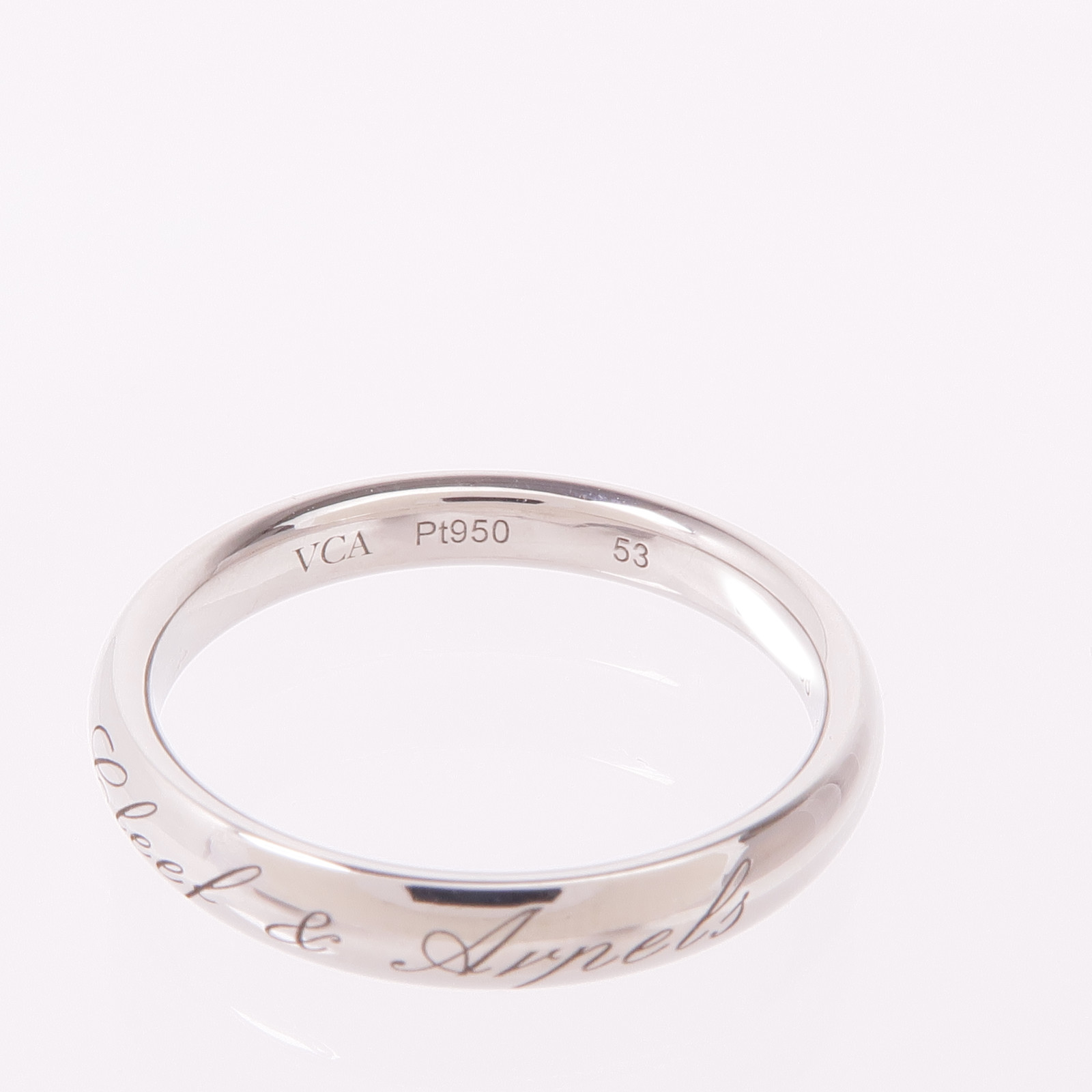 Van Cleef & Arpels Platinum PT950 Ring Band Wedding Signature 