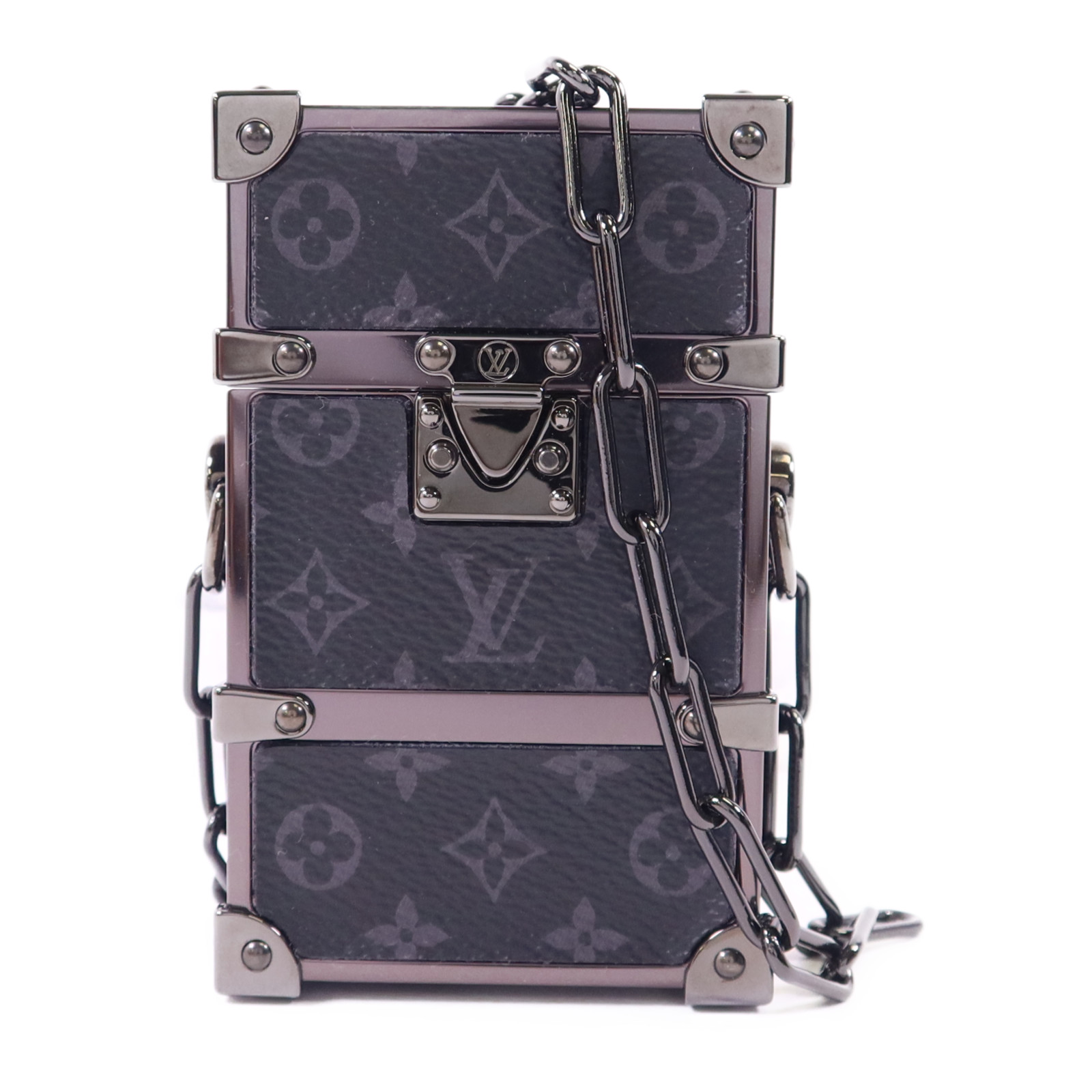 LOUIS VUITTON LV Trunk Box Chain Shoulder Bag M80222 Monogram