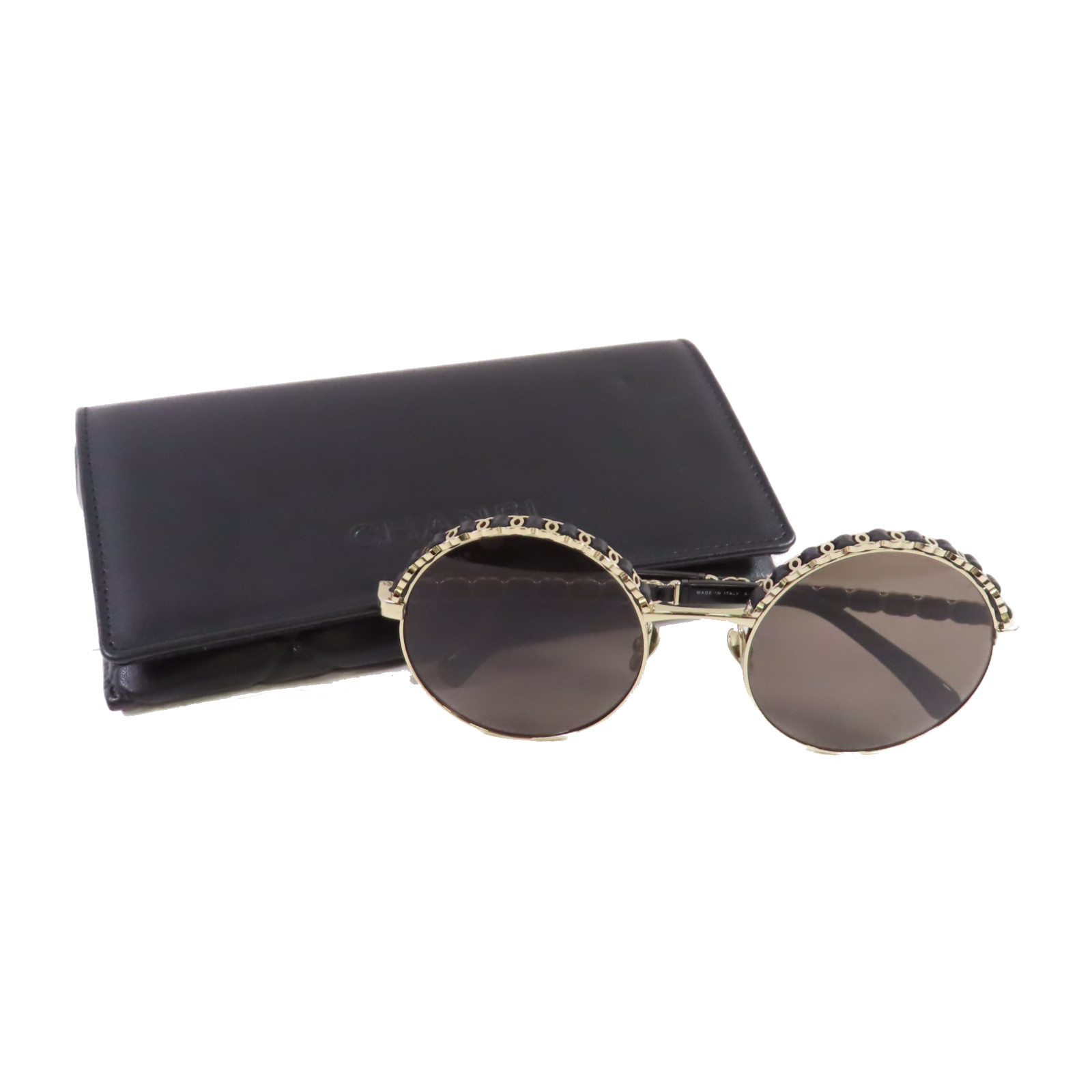 Chanel Sunglasses with Chain Gold and Black – Bag Religion