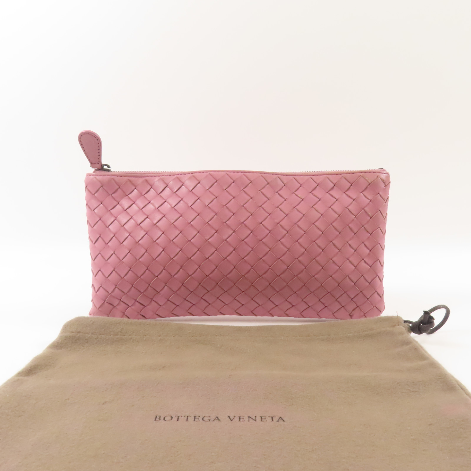 関税送料無料【BOTTEGA VENETA】PINK LEATHER POUCHES Bottega Veneta Pink Mini Pouch | Consign of the Times ™