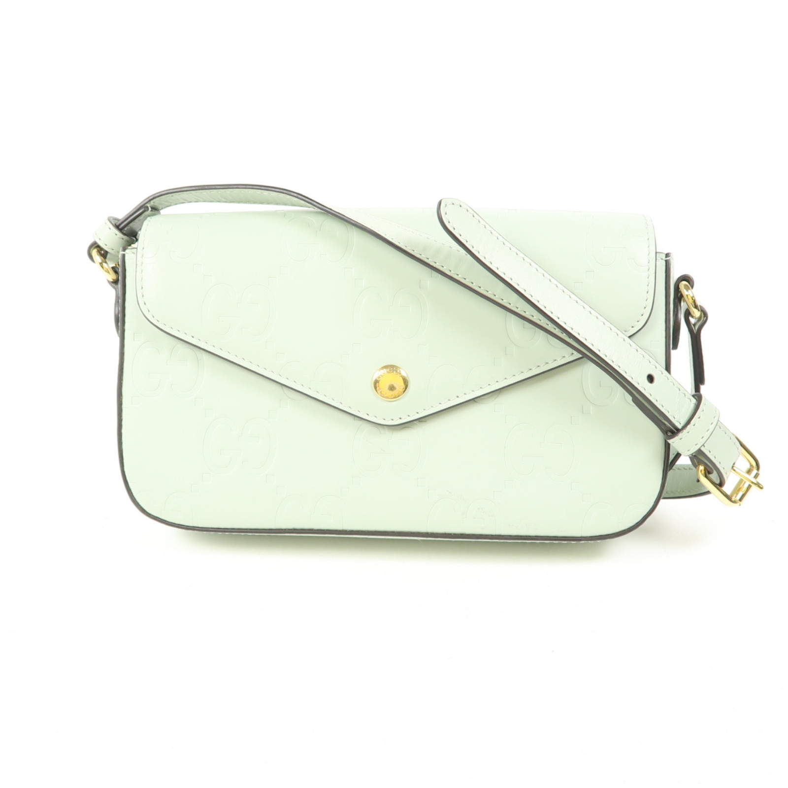 GUCCI GHW GG Pochette Shoulder Bag 772794 Leather Mint | eBay