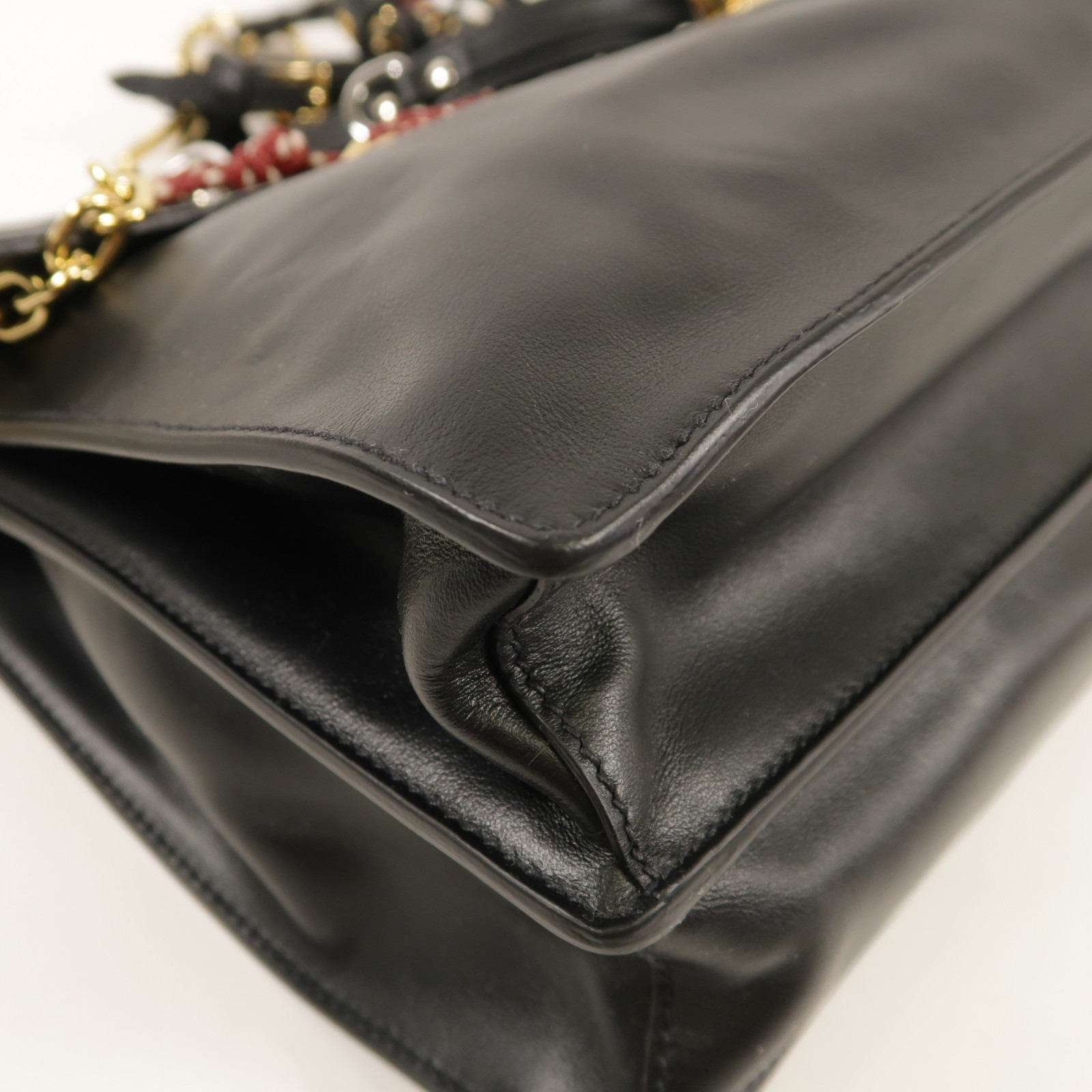 【VIP価格】PRADA Large Soft Sound Shoulder Bag PRADA Soft Sound Large Shoulder Bag Calfskin Leather Black