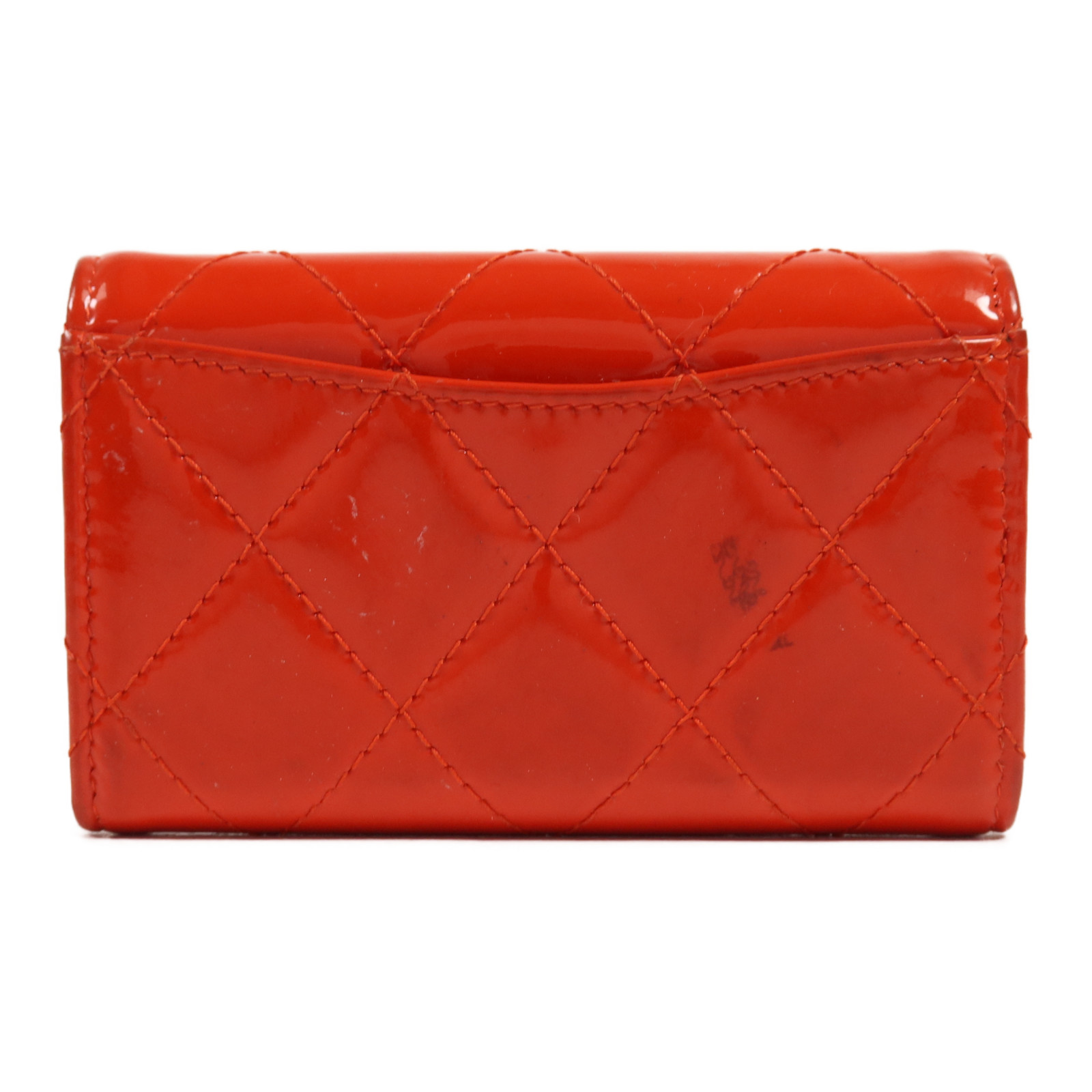 15%OFF* CHANEL CC SHW Key Holder Patent Leather Red | eBay