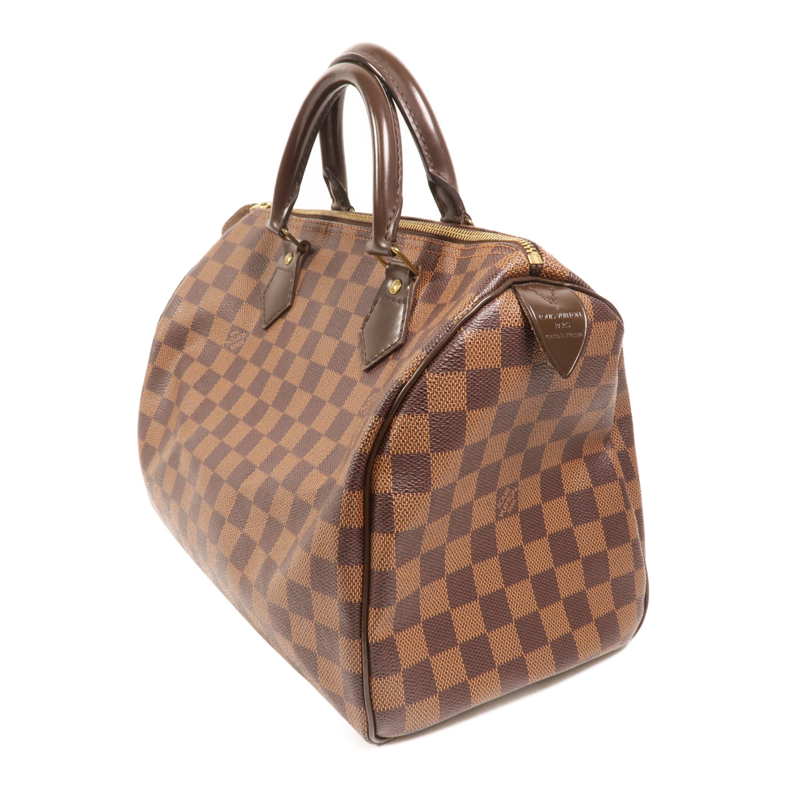 LOUIS VUITTON LV GHW Speedy Hand 30 Bag N41364 Damier Ebene Brown