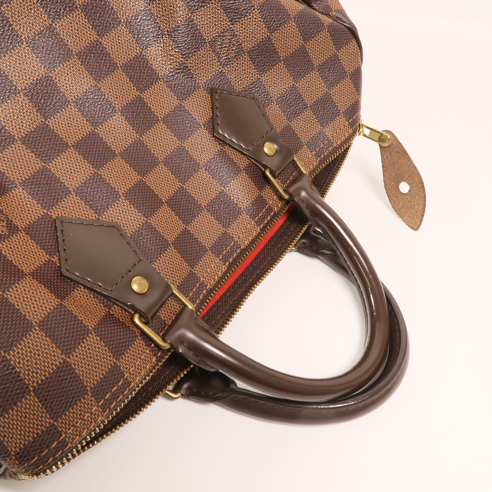 LOUIS VUITTON LV GHW Speedy Hand 30 Bag N41364 Damier Ebene Brown