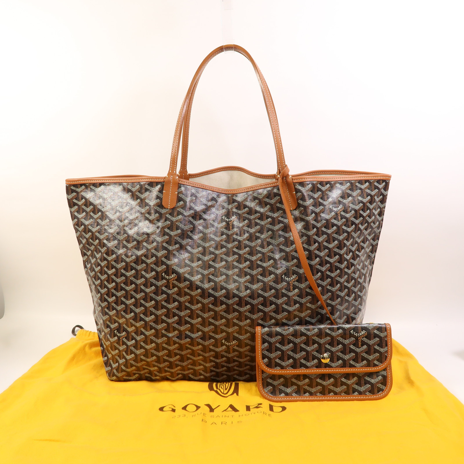GOYARD Saint Louis GM Shoulder Tote Bag Coated Canvas Brown | eBay