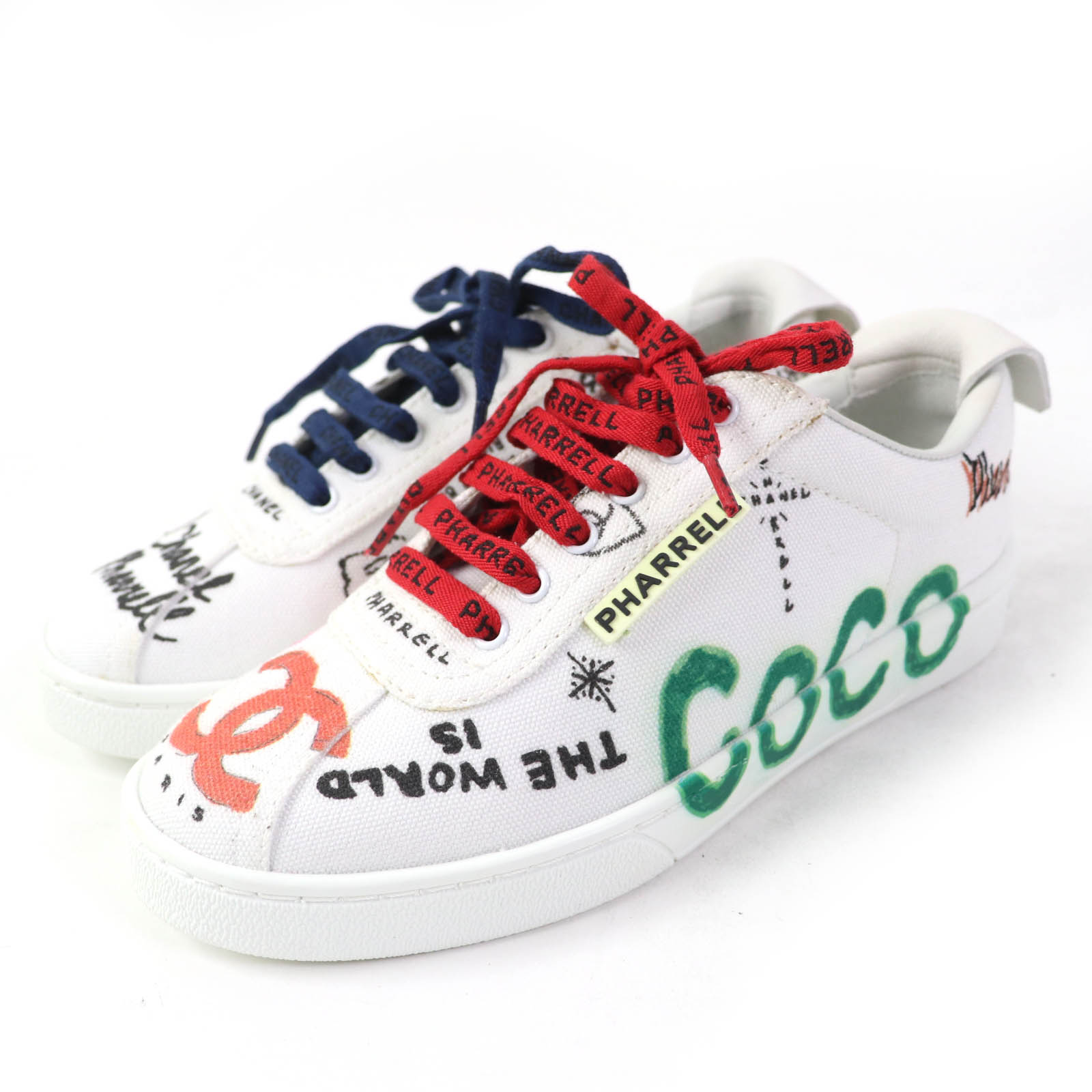 CHANEL sneakers pharrell williams multicolor canvas Women 36