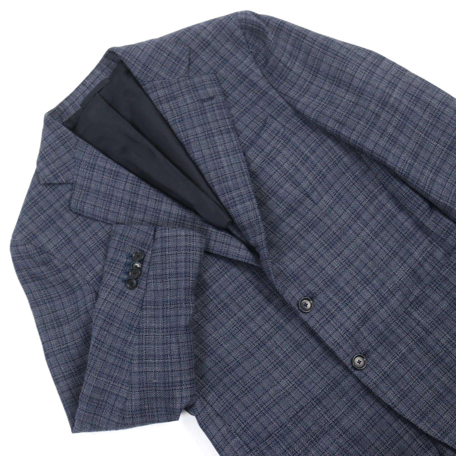 Excellent De Petrillo tailored jacket Single blue cotton mens 44 