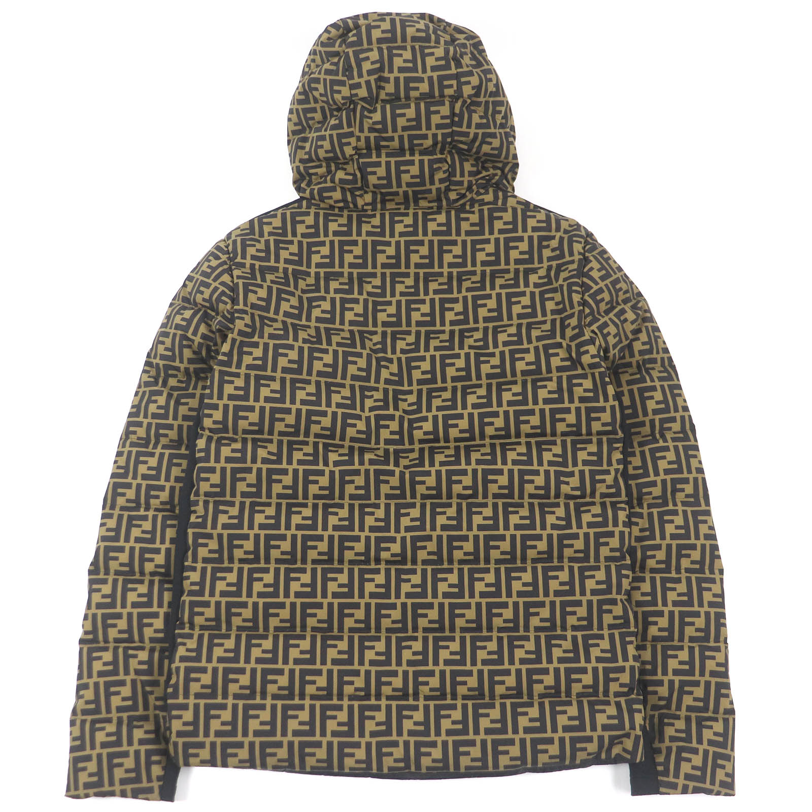 Great FENDI Down jacket FF logo Zucca material switching Brown