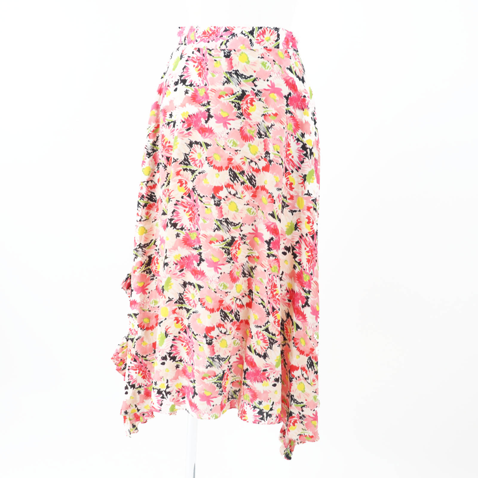 Stella McCartney flare skirt Floral Print Long Pink silk Women 34