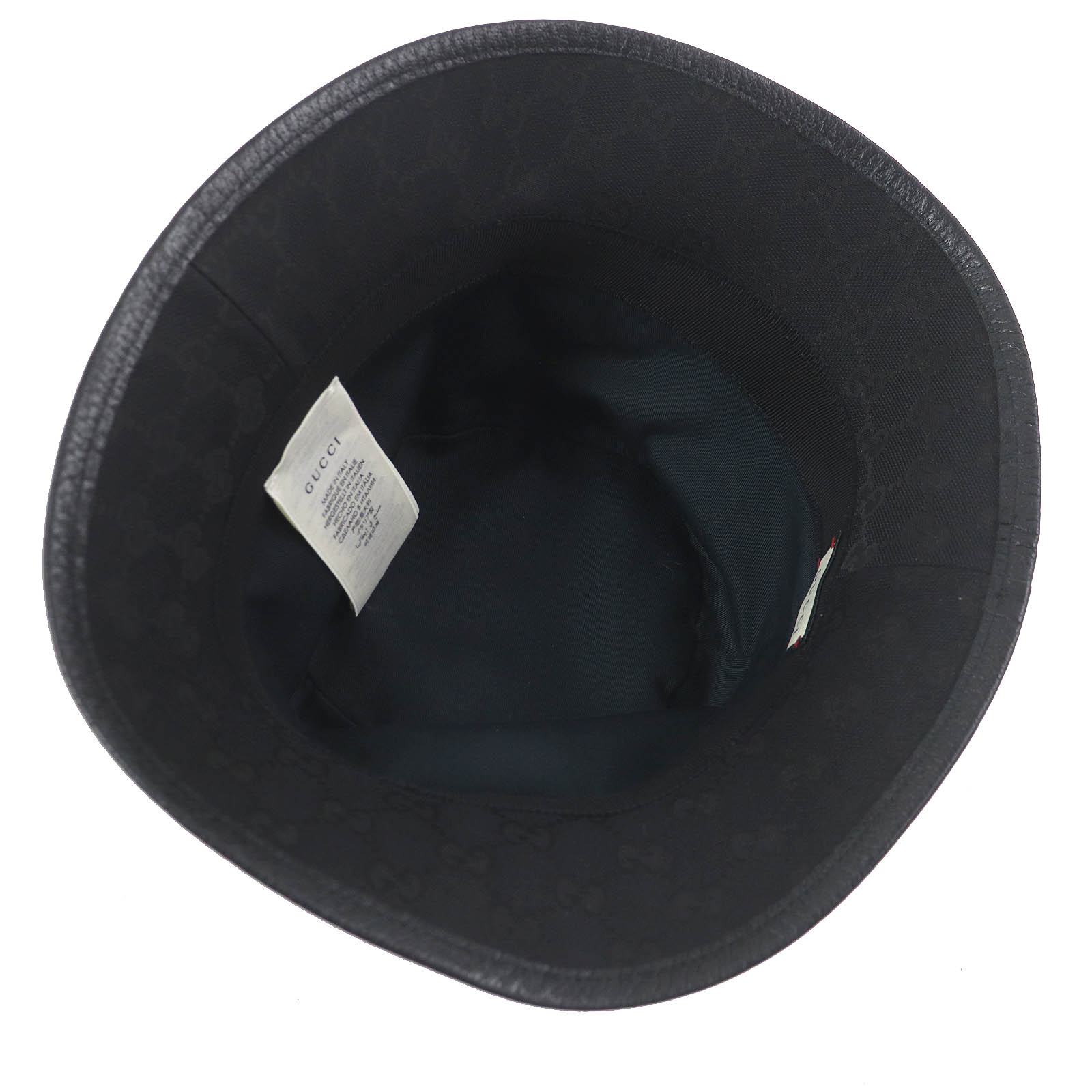 Great GUCCI hat GG Canvas Fedora Bucket Hat black polyester mens