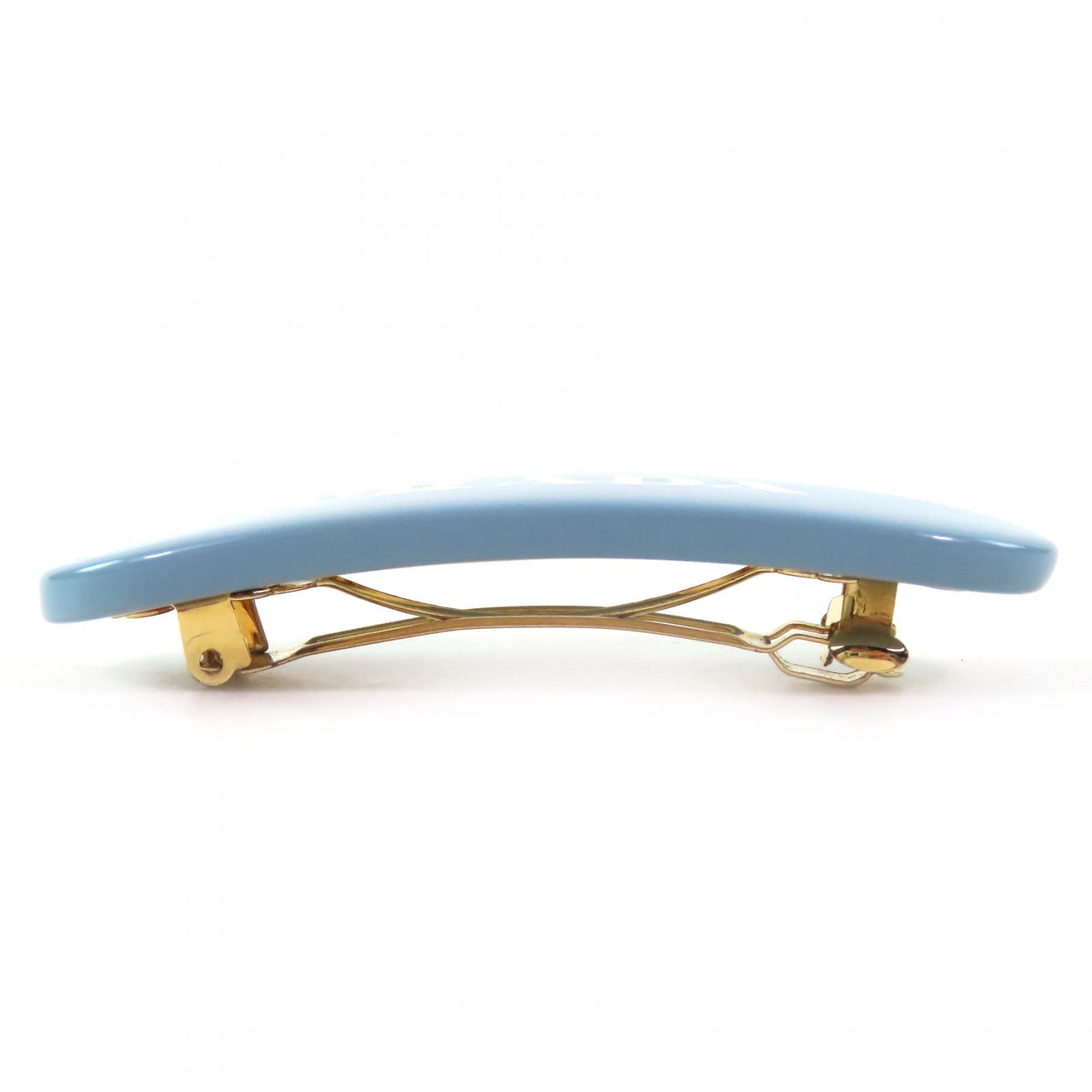 PRADA hair accessory Logo Barrette Hair Clip Hairpin CELESTE 