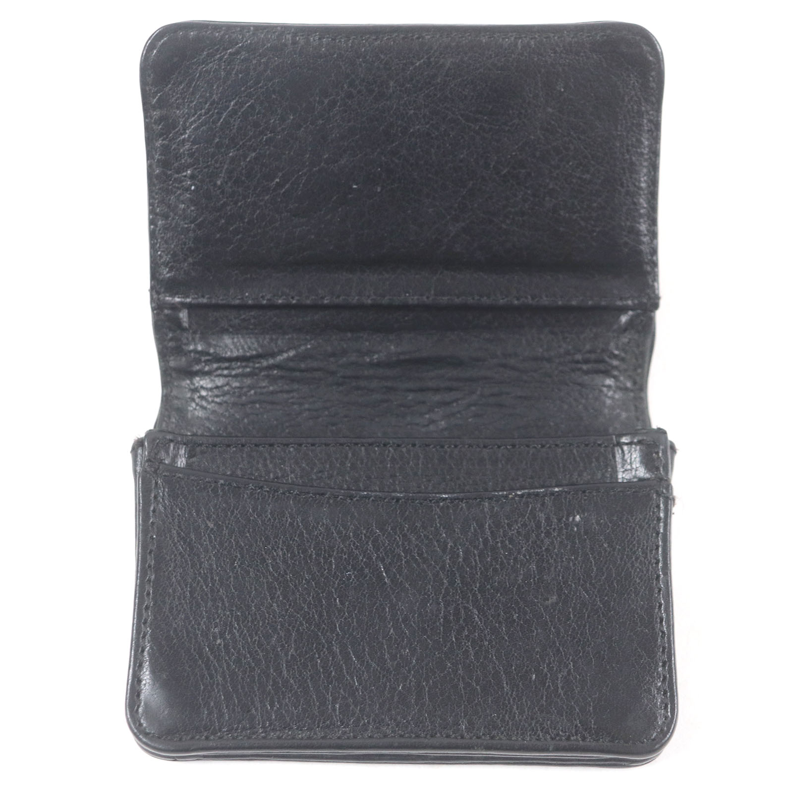 Very Good CHROME HEARTS Card Case Scroll Label 3 Pocket Business