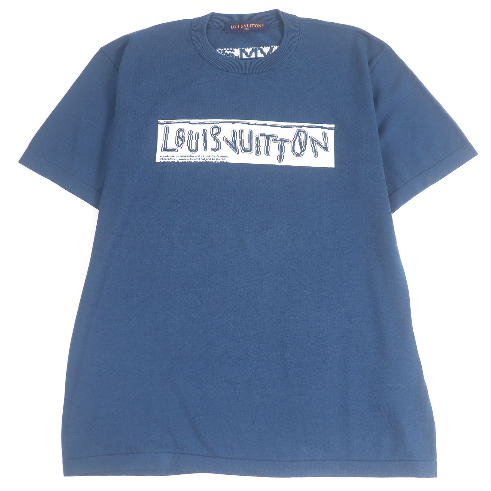 Excellent LOUIS VUITTON Short sleeve knit Front logo Short sleeves 