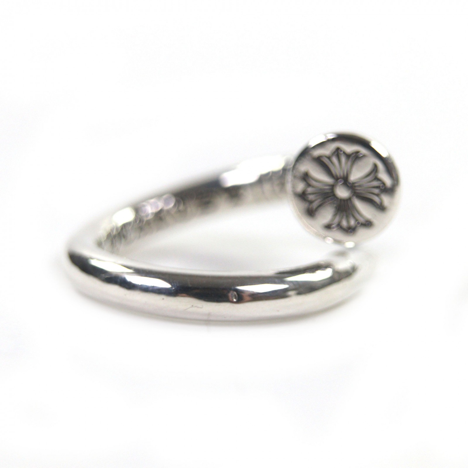 Great CHROME HEARTS Ring NAIL FLAT CH Plus Silver 925 mens | eBay