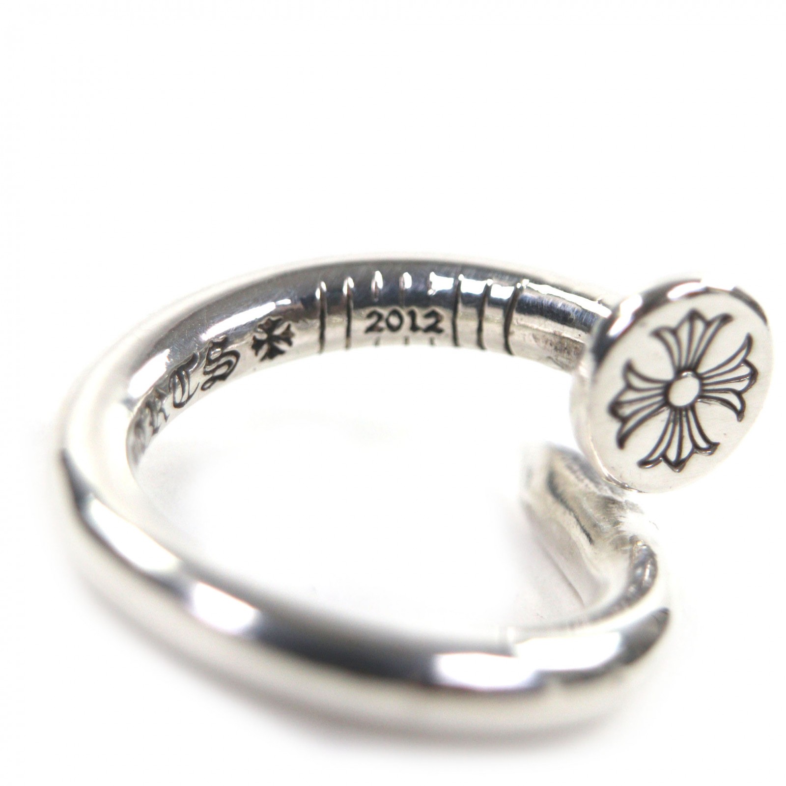 Great CHROME HEARTS Ring NAIL FLAT CH Plus Silver 925 mens | eBay