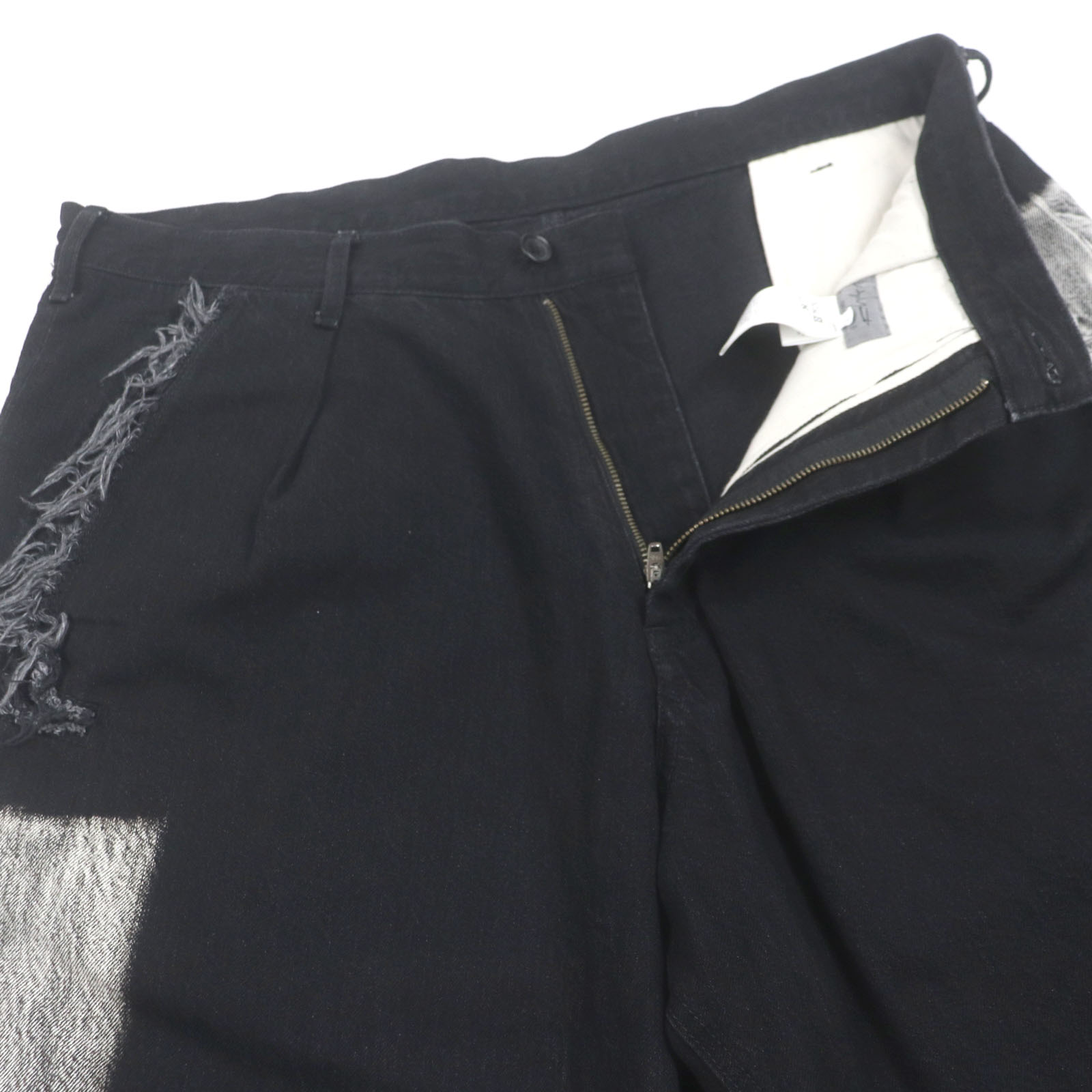 Yohji Yamamoto POUR HOMME 12oz DENIM JEANS WITH SIDE FLAP DETAILS