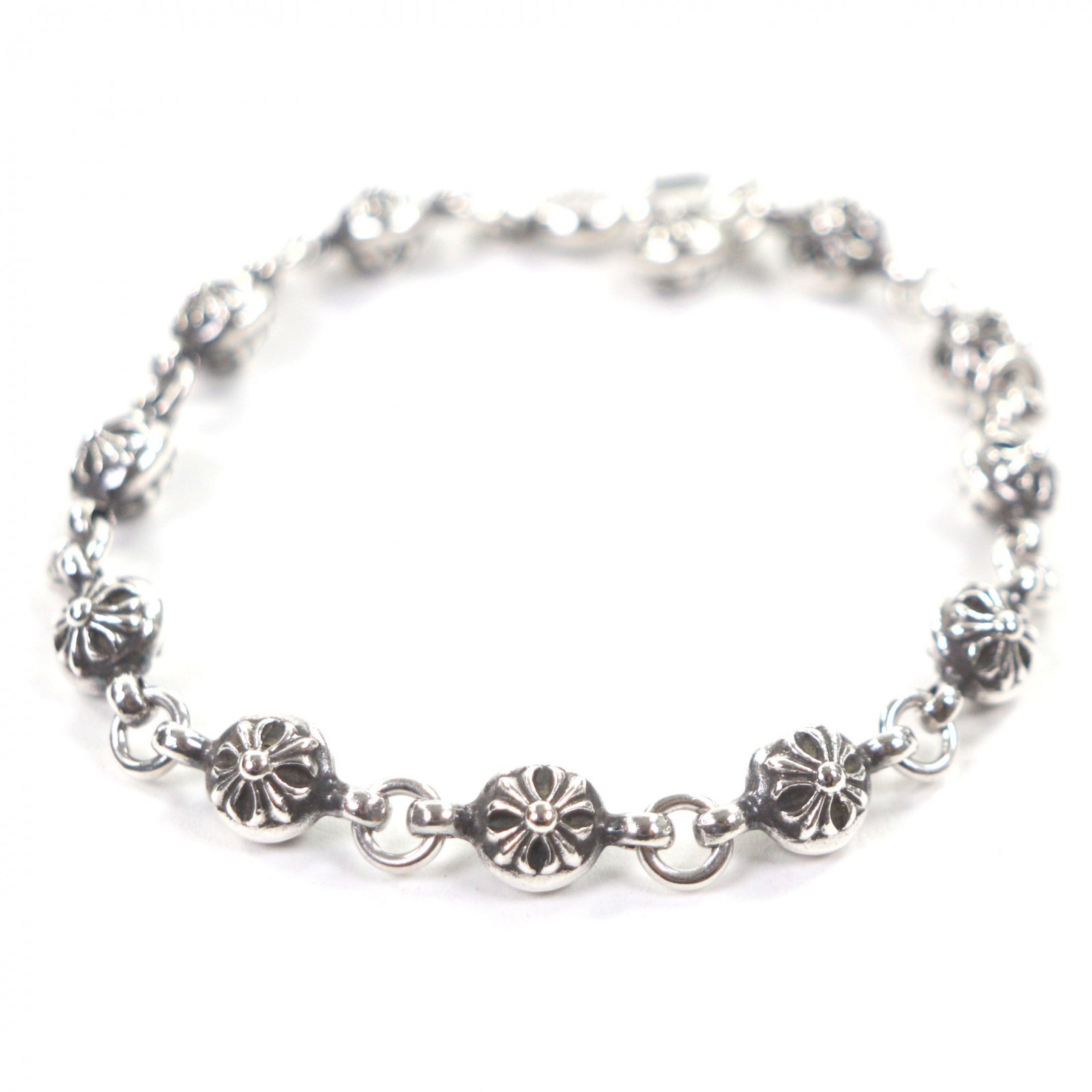 Great CHROME HEARTS bracelet NO1 BALL Cross Ball 10.6