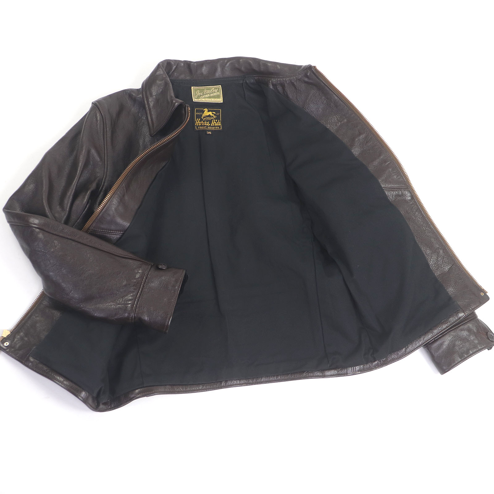 Great JOE McCOY Leather jacket 30s SPORT JACKET SINGLE Brown