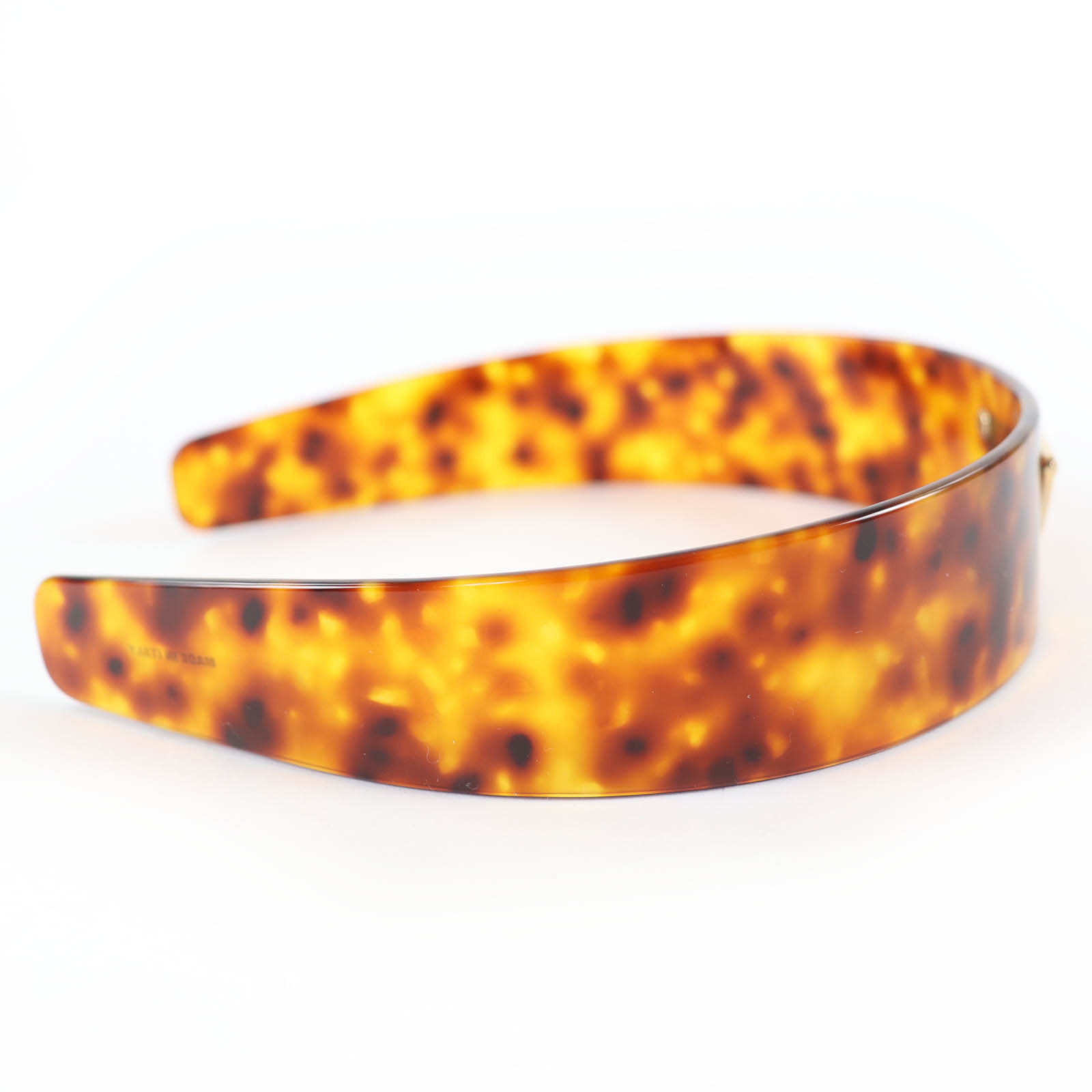 Great PRADA Current Triangle Logo Tortoiseshell Pattern Plex