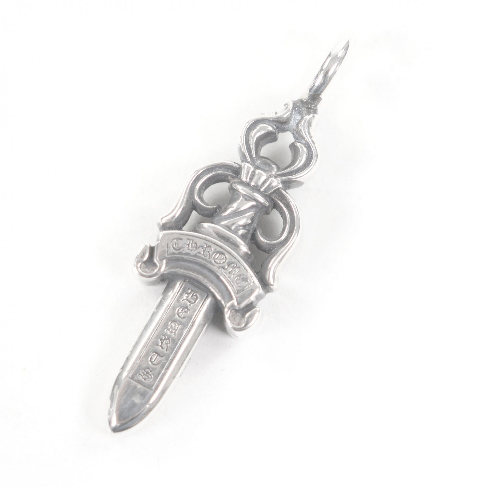 Great CHROME HEARTS Pendant top Double Dagger Necklace Charm