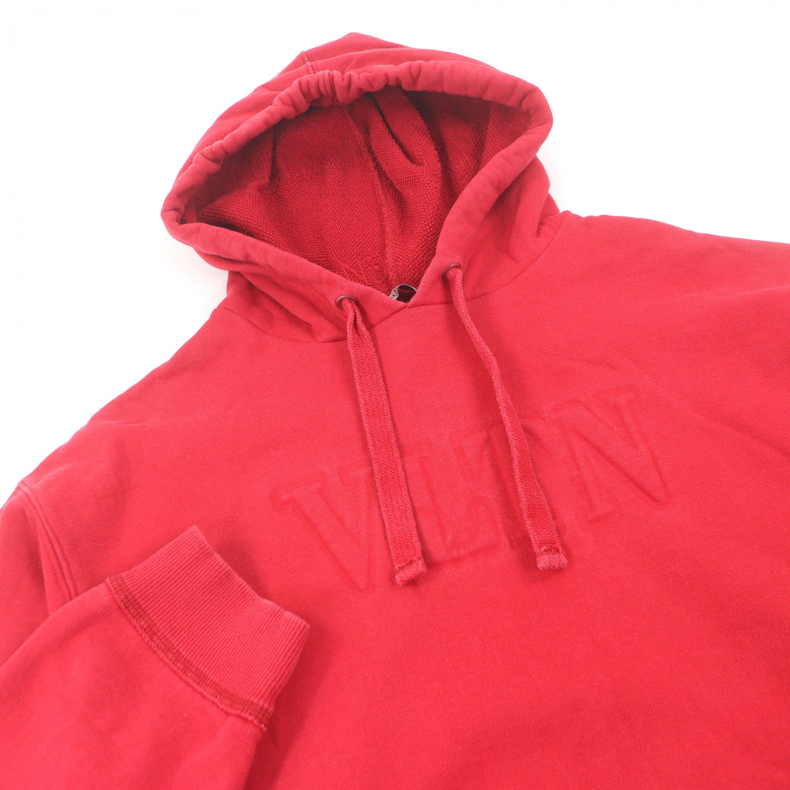 Very Good VALENTINO hoodie VLTN logo embossed pullover Red cotton 