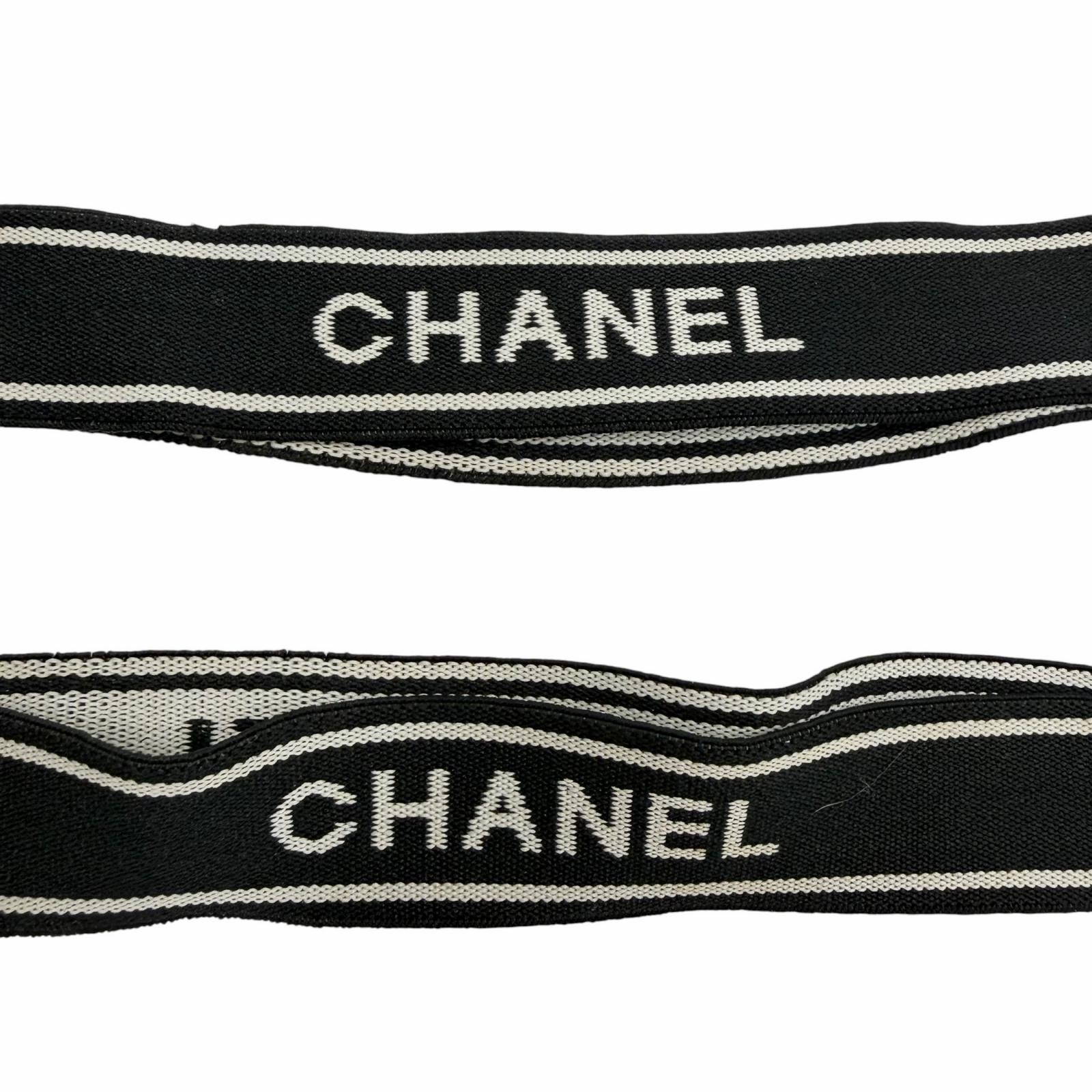 Great CHANEL suspenders black leather Women | eBay