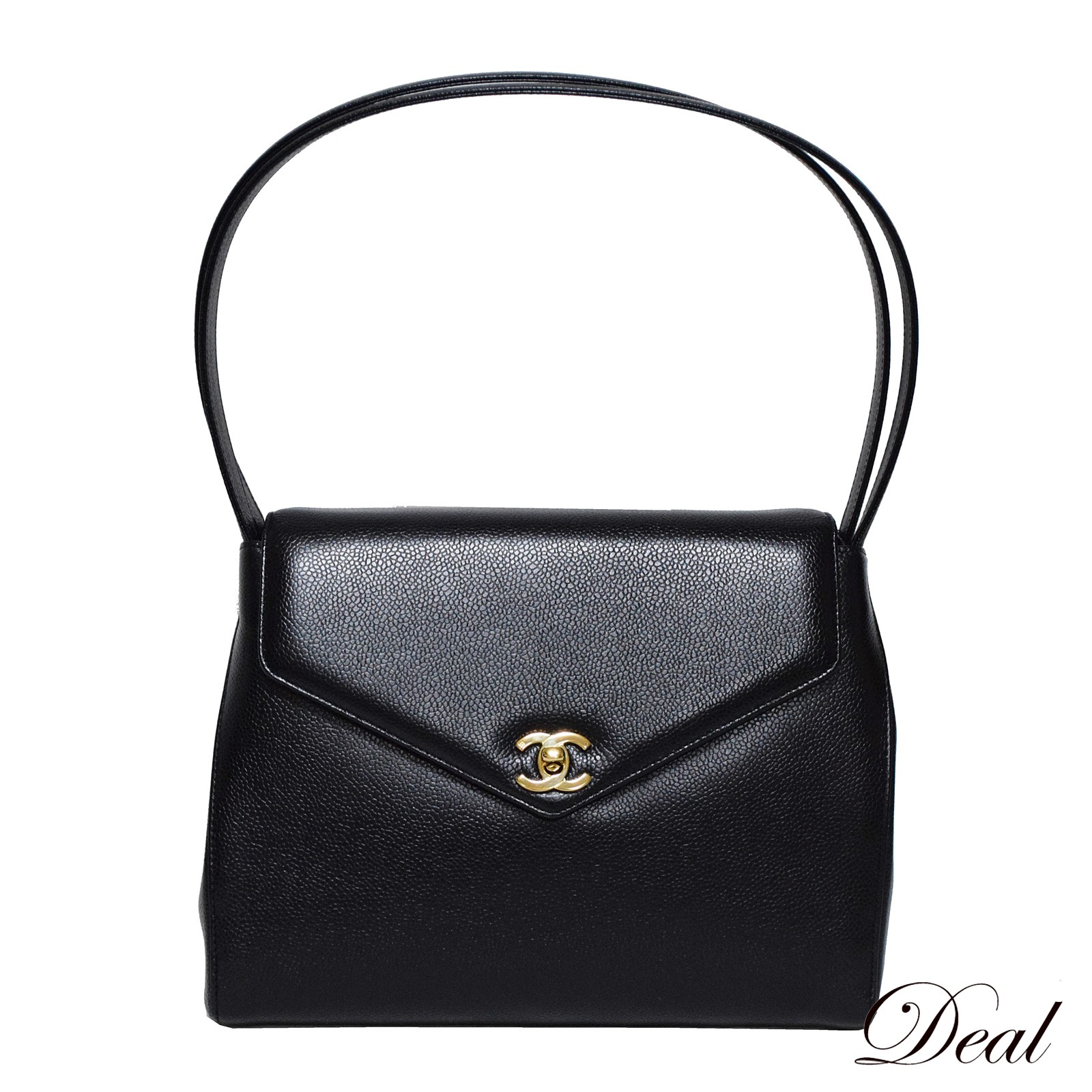 SALE CHANEL Caviar Shoulder  black  Women Bag