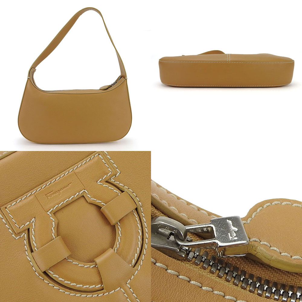 バッグ USED Salvatore Ferragamo Shoulder Bag DH-21 4380 Gancini leather