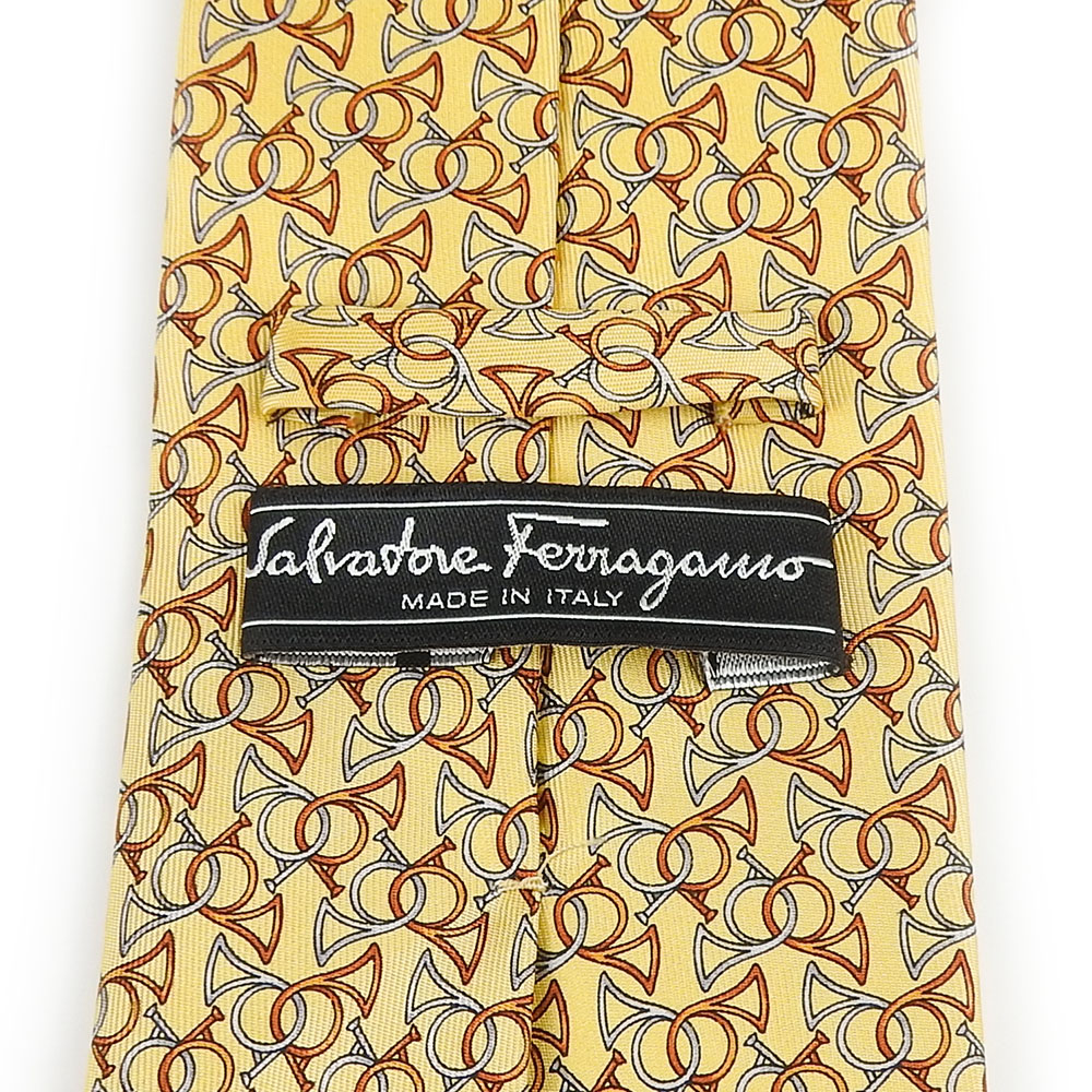 ブルース USED Salvatore Ferragamo tie silk yellow business | eBay